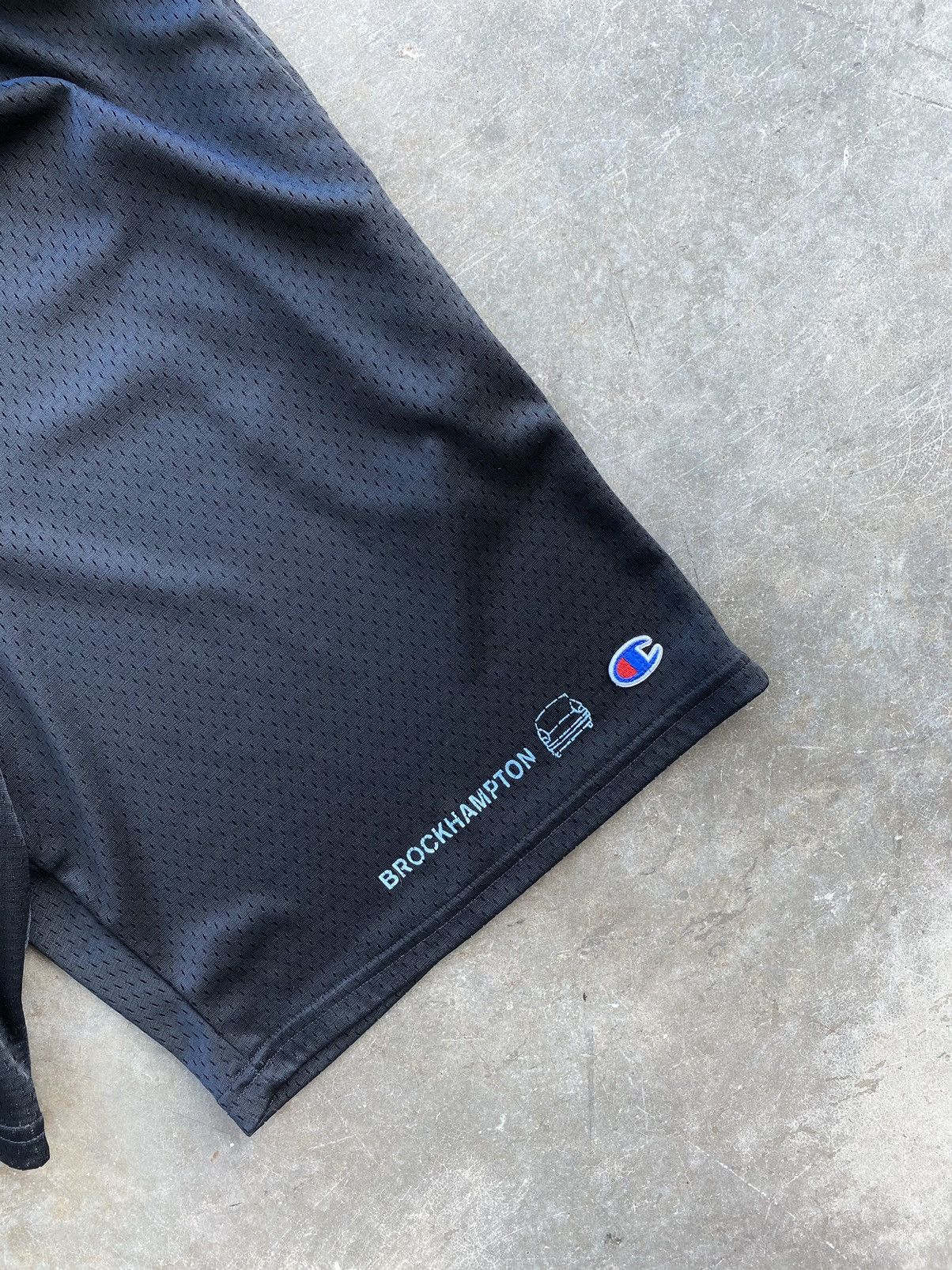 Brockhampton Brockhampton Black Mesh Champion Couch Logo Shorts Small S Size US 30 / EU 46 - 2 Thumbnail