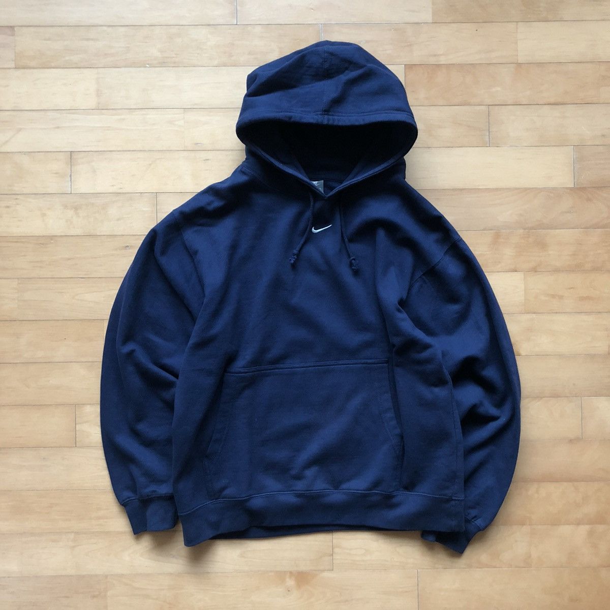 Image of Deadstock x Nike Vintag Nike 90's Hoodie S in Navy, Men's (Size Small)