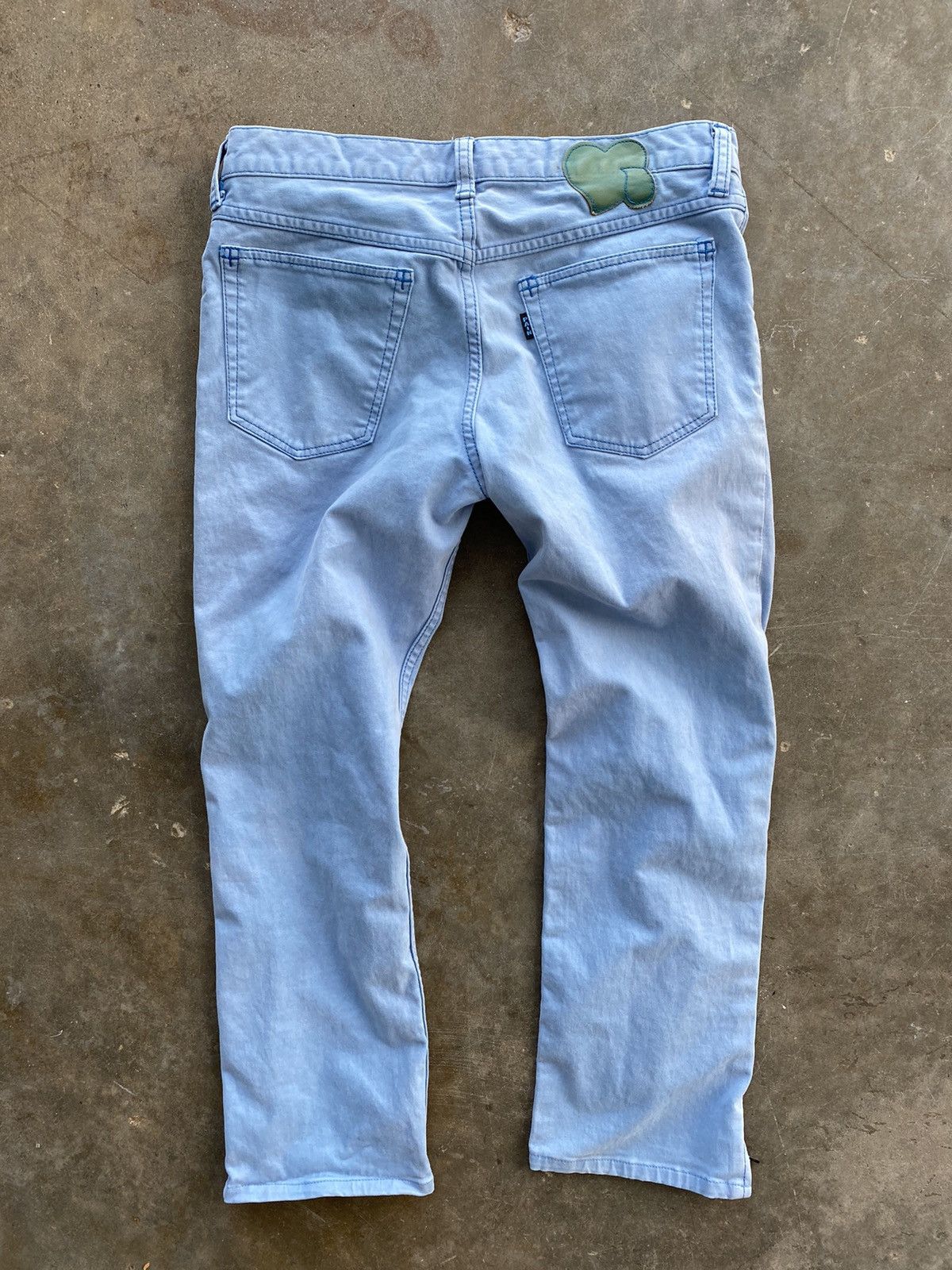 image of Number N Ine Number (N)Ine Pain 5 Pocket Ankle Zip Blue Denim Jeans 28, Men's