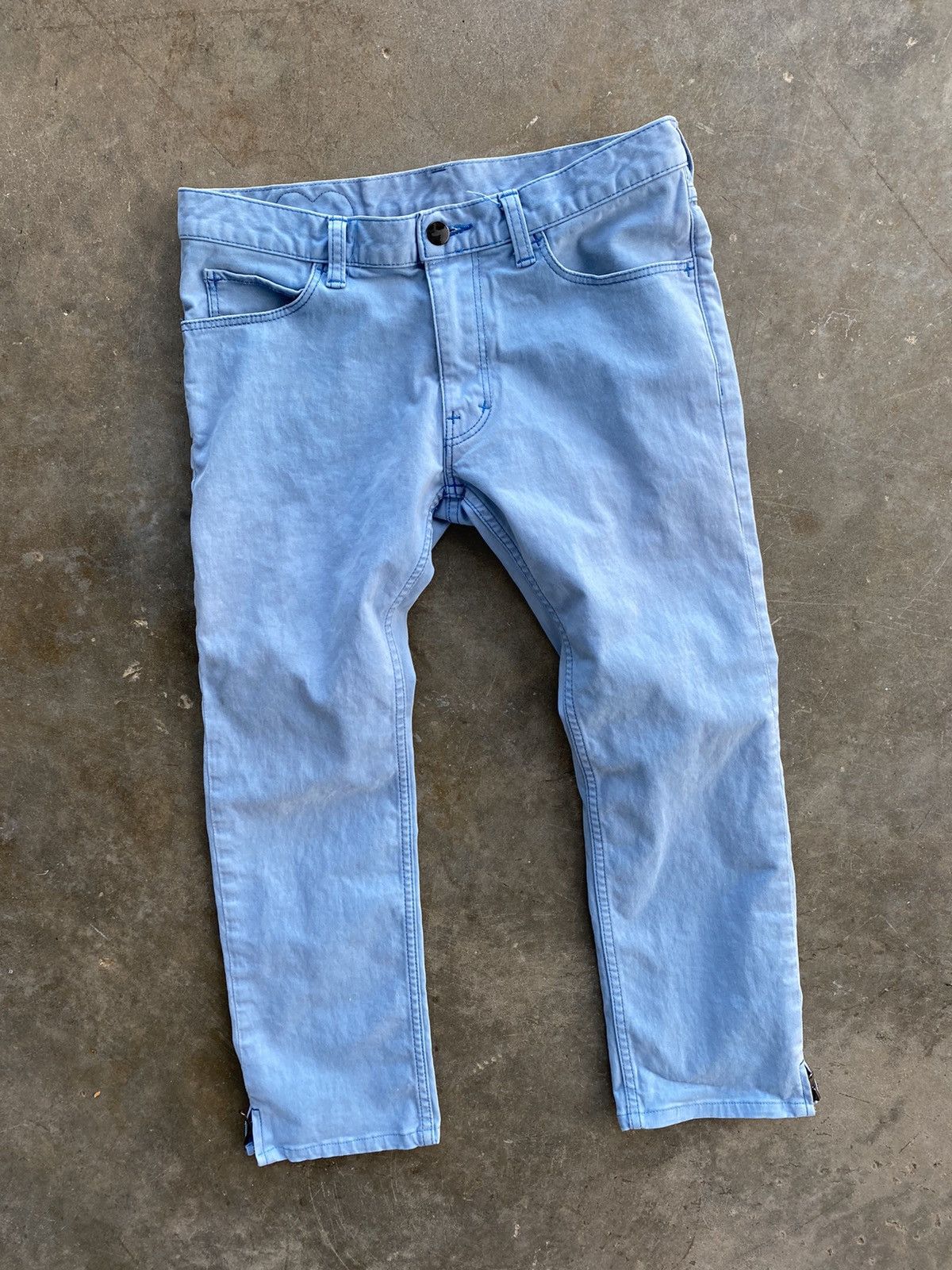 Number (N)ine Number (N)ine Pain 5 Pocket Ankle Zip Blue Denim Jeans 28 Size US 28 / EU 44 - 4 Thumbnail