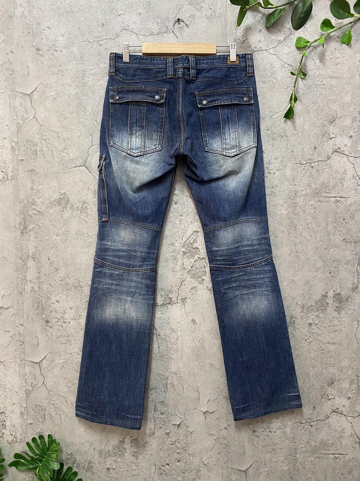 GOSTAR DE FUGA Nicole Elaborate Cargo Tactical Bush Pocket Flared Denim Size US 30 / EU 46 - 2 Thumbnail