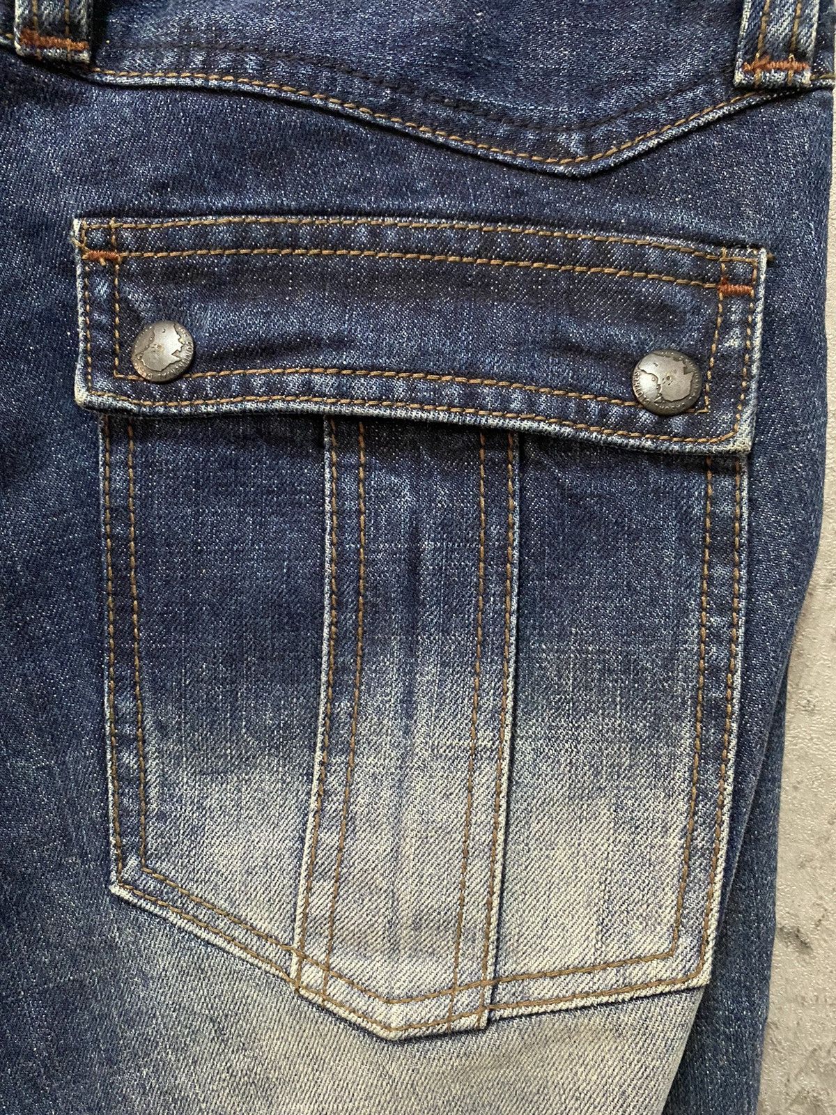 GOSTAR DE FUGA Nicole Elaborate Cargo Tactical Bush Pocket Flared Denim Size US 30 / EU 46 - 13 Thumbnail