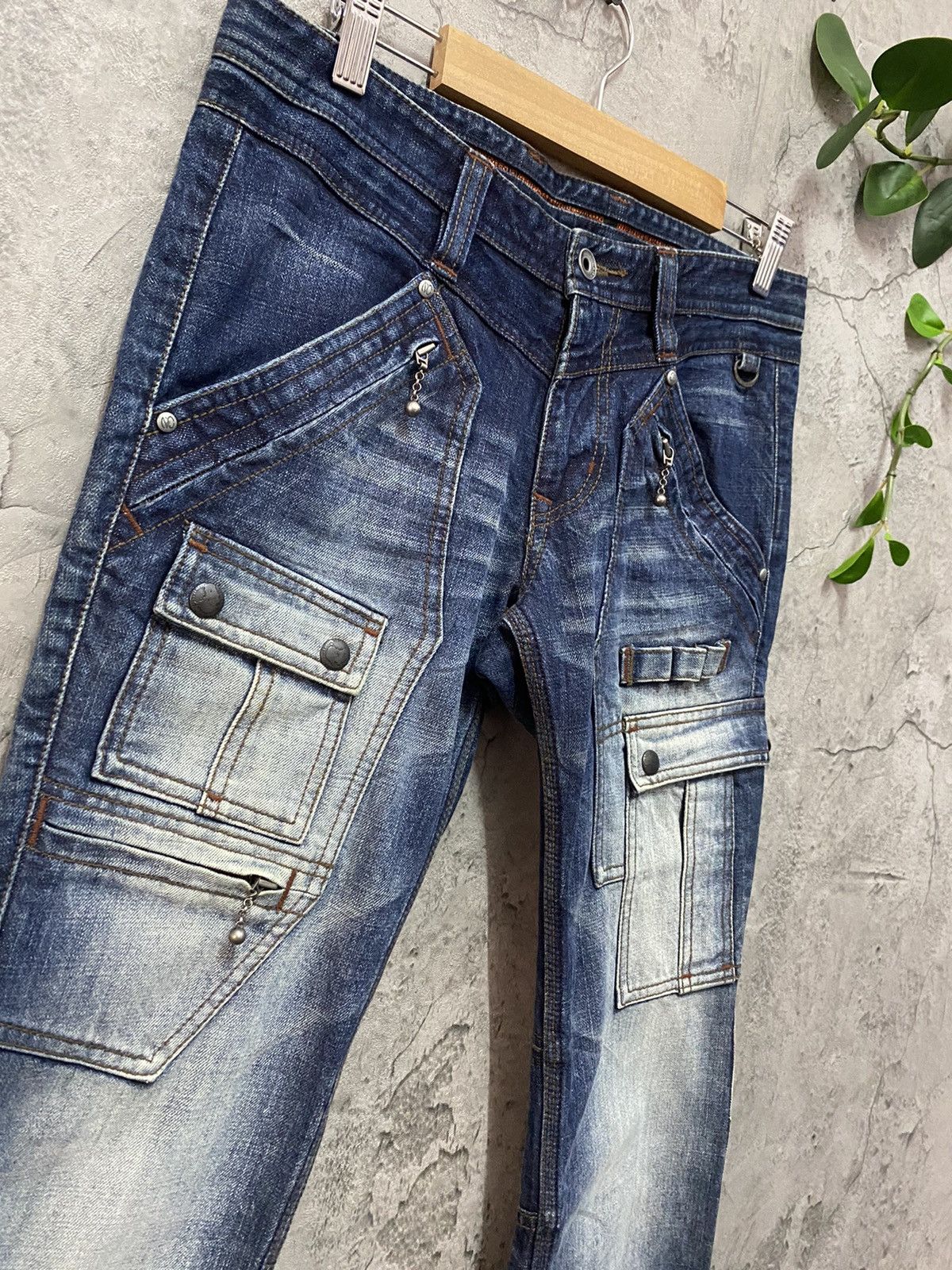 GOSTAR DE FUGA Nicole Elaborate Cargo Tactical Bush Pocket Flared Denim Size US 30 / EU 46 - 6 Thumbnail