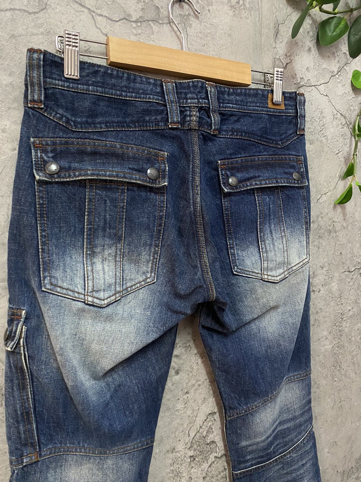 GOSTAR DE FUGA Nicole Elaborate Cargo Tactical Bush Pocket Flared Denim Size US 30 / EU 46 - 12 Thumbnail