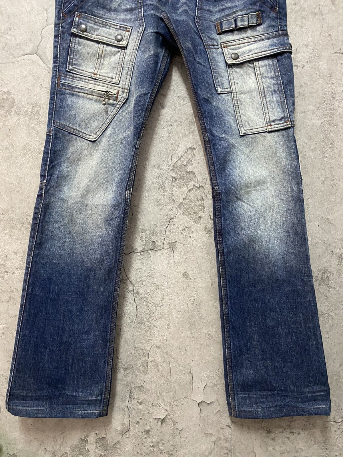 GOSTAR DE FUGA Nicole Elaborate Cargo Tactical Bush Pocket Flared Denim Size US 30 / EU 46 - 5 Thumbnail