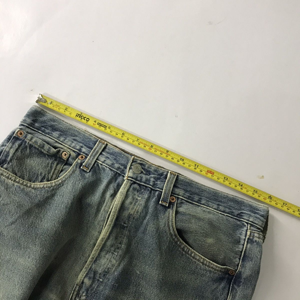 Levi's × Levi's Vintage Clothing × Vintage Vintage 1990 Levi’s 501 denim rare design pant Size US 30 / EU 46 - 17 Thumbnail