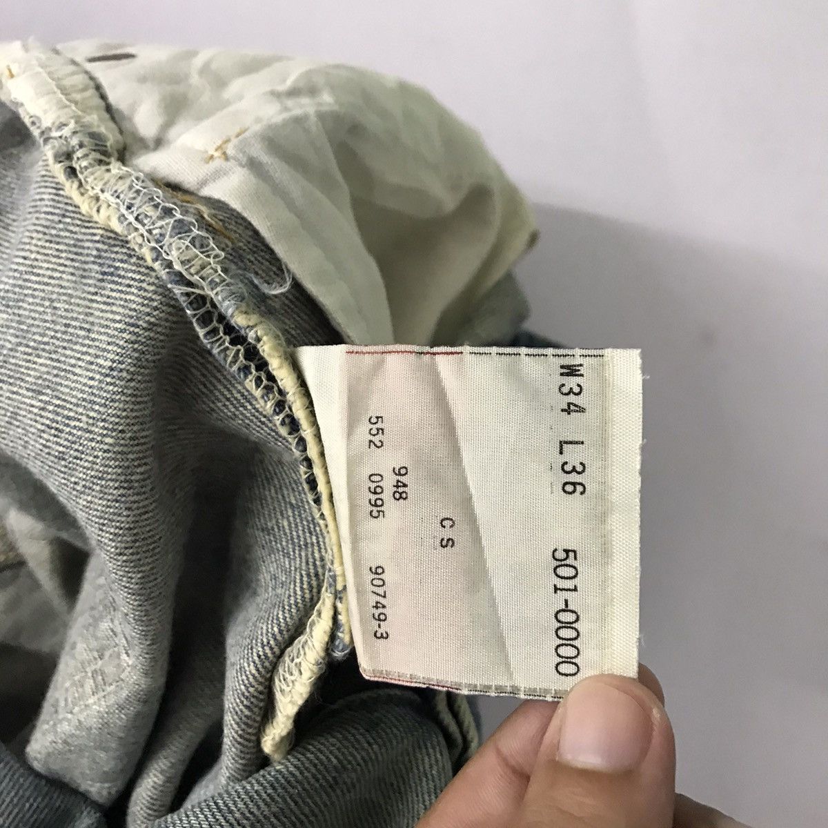 Levi's × Levi's Vintage Clothing × Vintage Vintage 1990 Levi’s 501 denim rare design pant Size US 30 / EU 46 - 16 Thumbnail