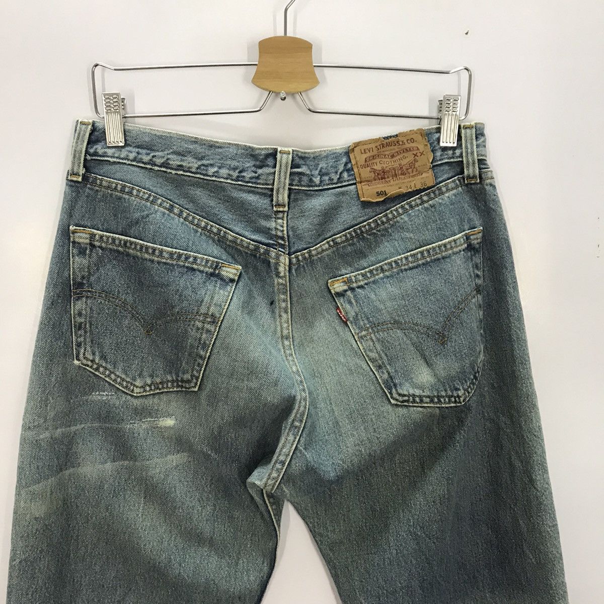 Levi's × Levi's Vintage Clothing × Vintage Vintage 1990 Levi’s 501 denim rare design pant Size US 30 / EU 46 - 7 Thumbnail