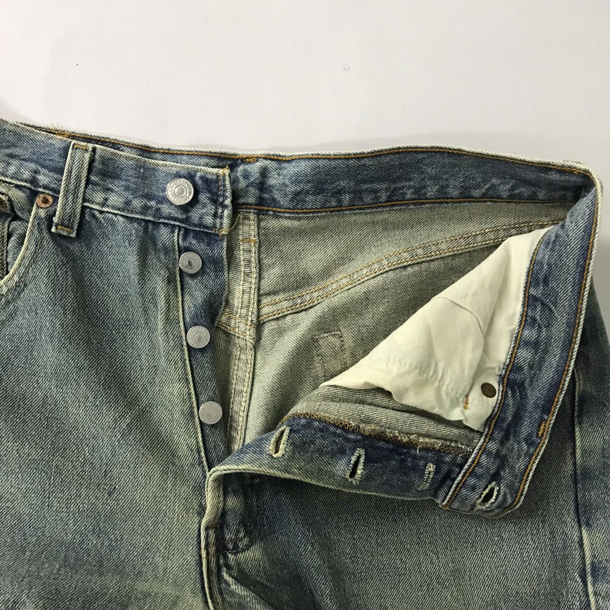 Levi's × Levi's Vintage Clothing × Vintage Vintage 1990 Levi’s 501 denim rare design pant Size US 30 / EU 46 - 14 Thumbnail