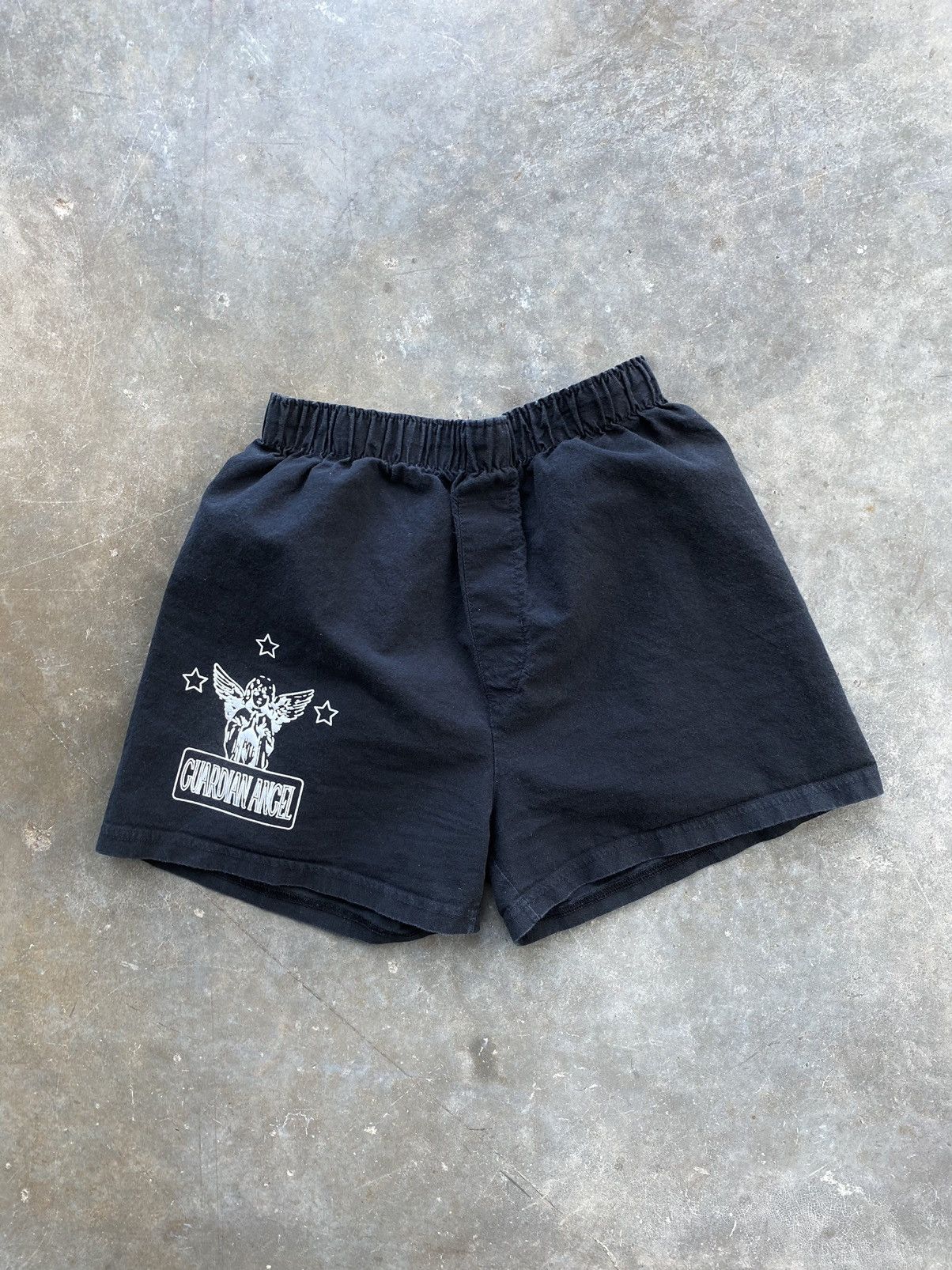 Pre-owned Guardian Angel Boxer Logo Shorts Black Medium / M Ga