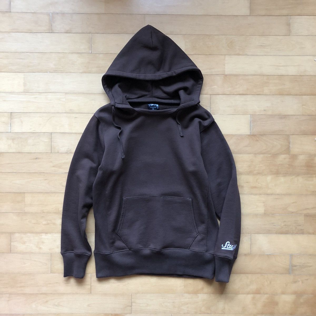 image of Stussy Boxer Hoodie S in Brown, Men's (Size Small)