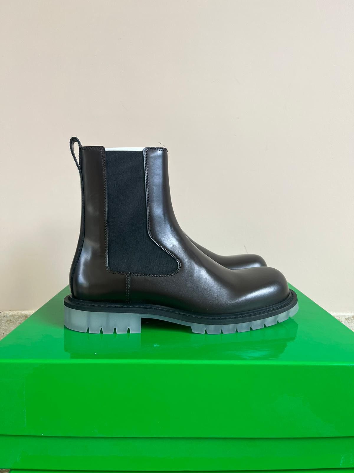 Mid Top Leather Boots in Espresso Color