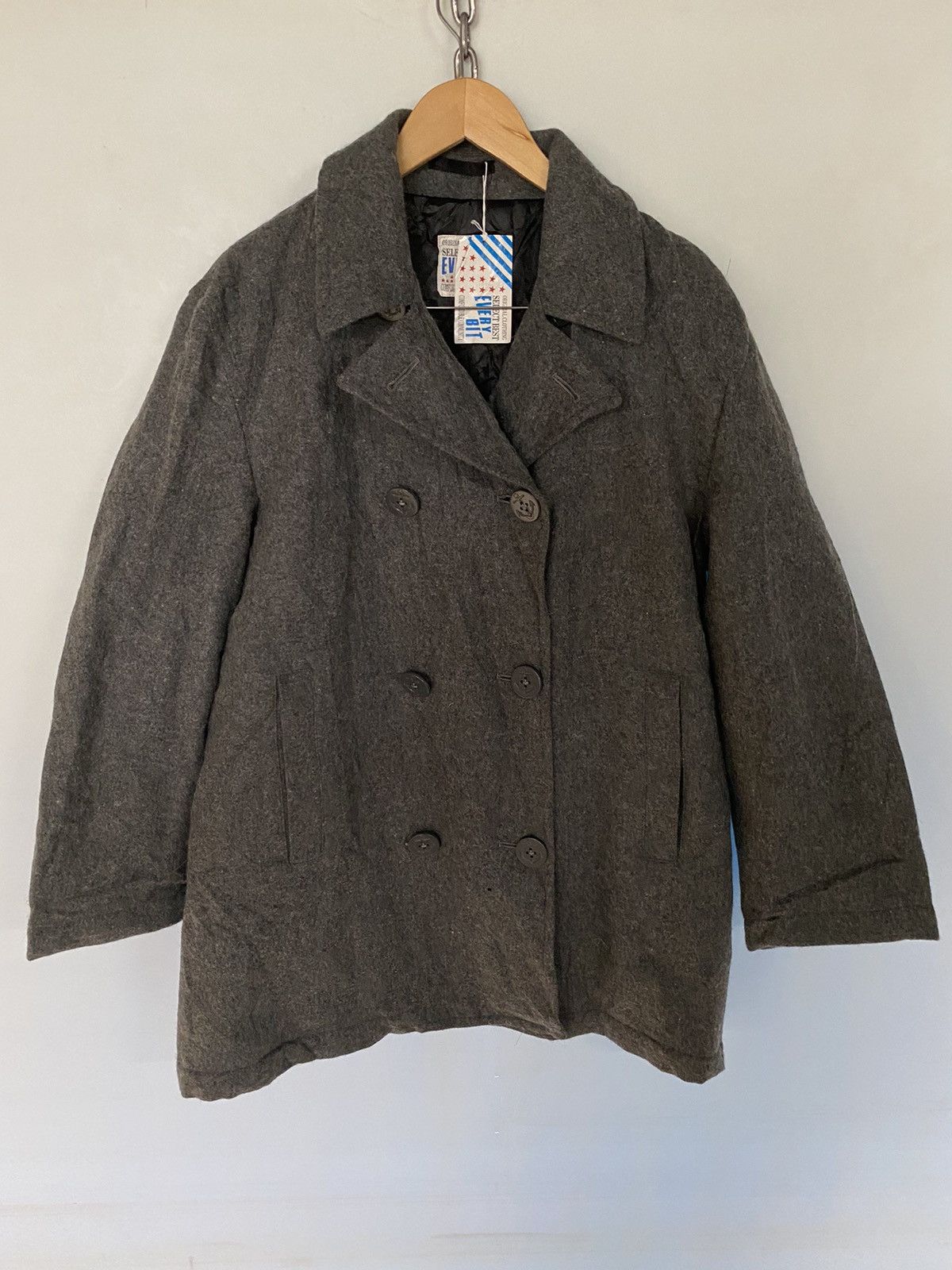 Every Bit Wool Long Jacket Overcoat usn schott style