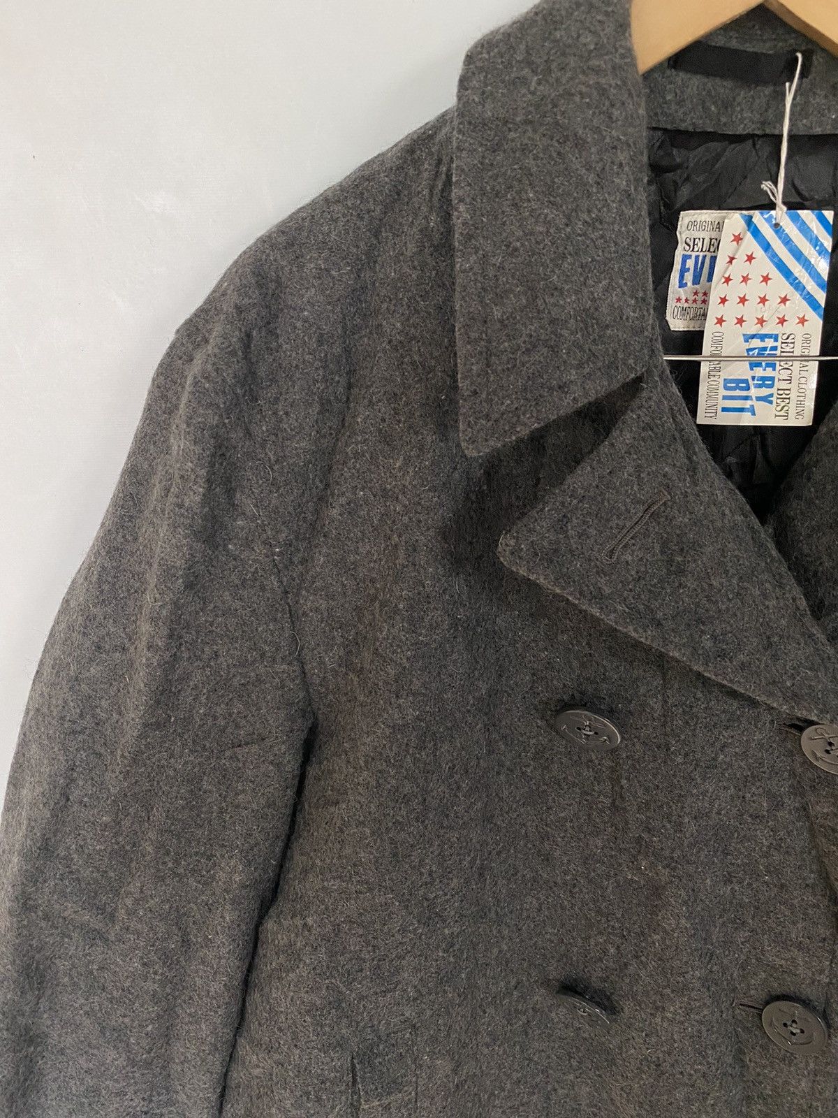 Japanese Brand Every Bit Wool Long Jacket Overcoat usn schott style Size US M / EU 48-50 / 2 - 2 Thumbnail
