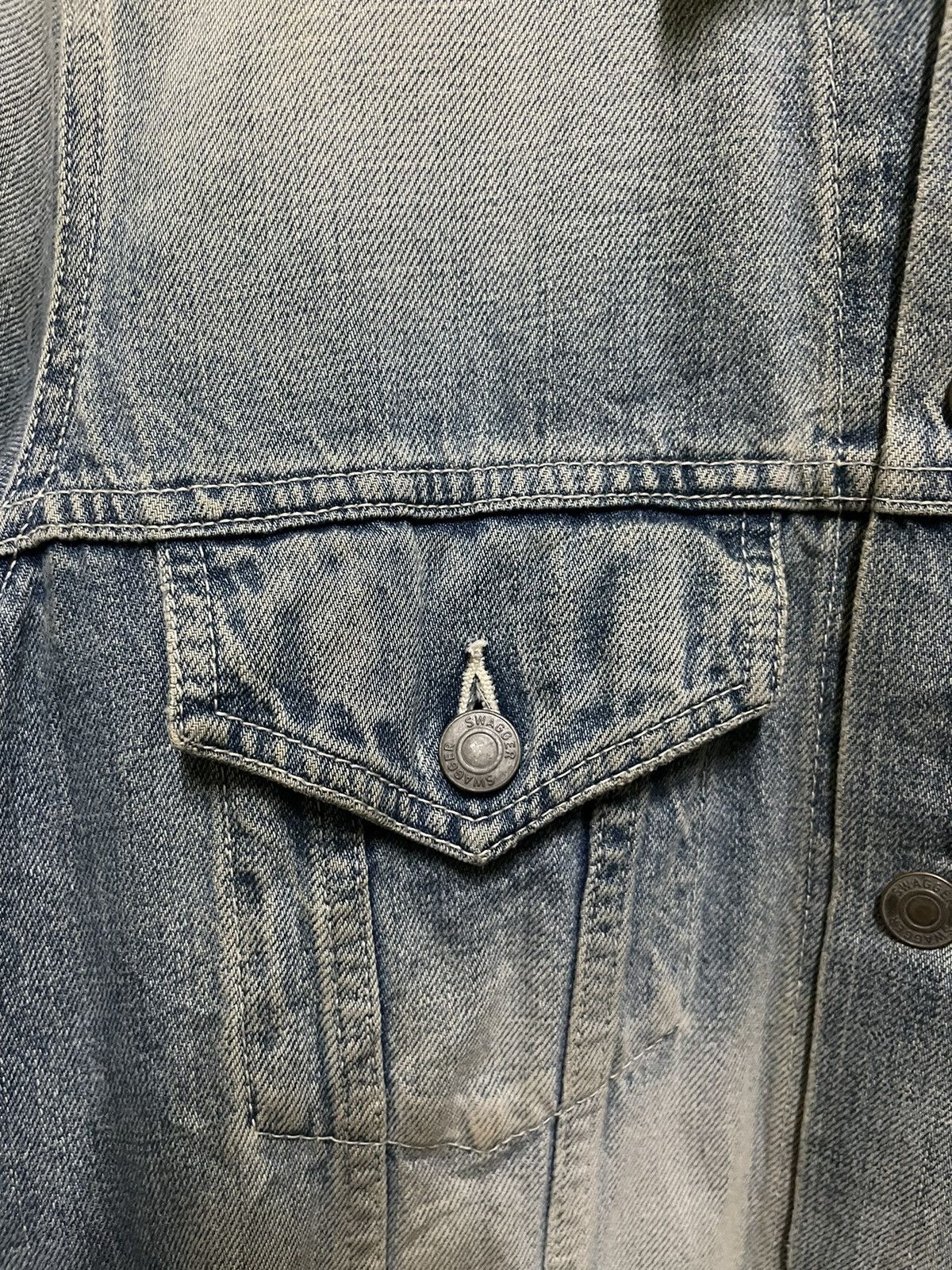 Japanese Brand × Swagger Swagger Denim Jacket Faded Vintage Design Size US L / EU 52-54 / 3 - 9 Thumbnail