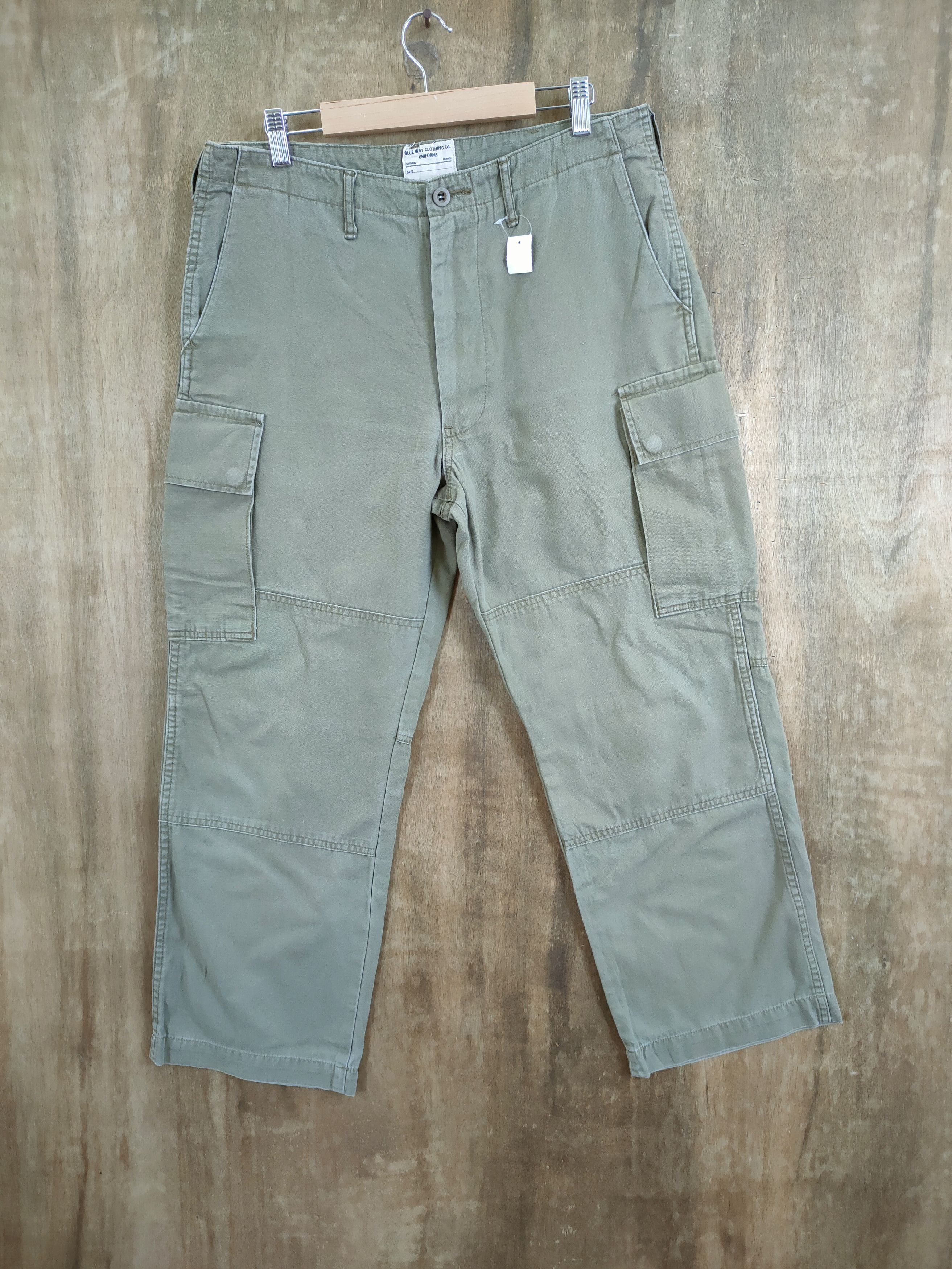 Japanese Brand DLL Blue Way multipocket tactical army cargo pants #1334 Size US 33 - 1 Thumbnail