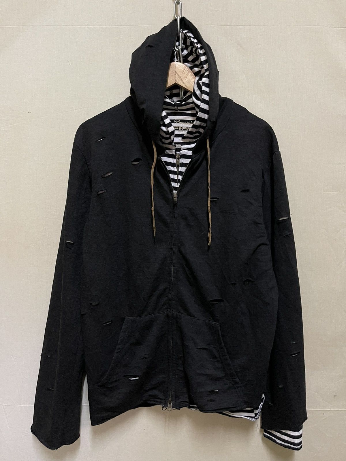 Japanese Brand Breathmint Distressed Design Zipper Hoodie Size US L / EU 52-54 / 3 - 1 Thumbnail