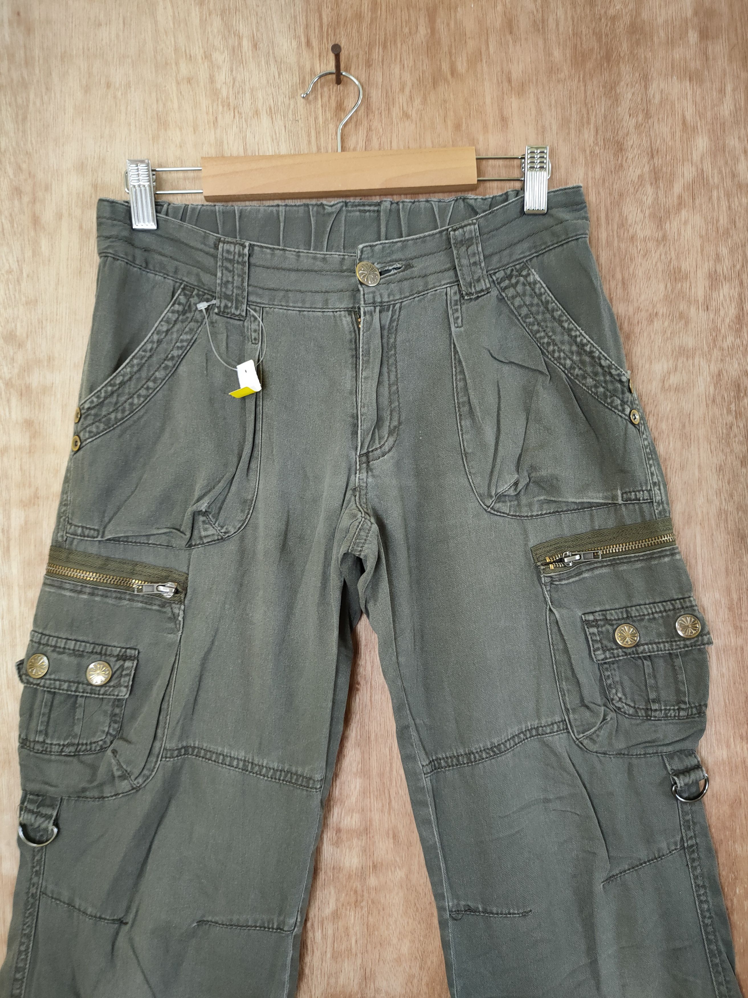 Japanese Brand D Japan thin multi pocket utility cargo pants #SP46-292 Size US 28 / EU 44 - 3 Thumbnail