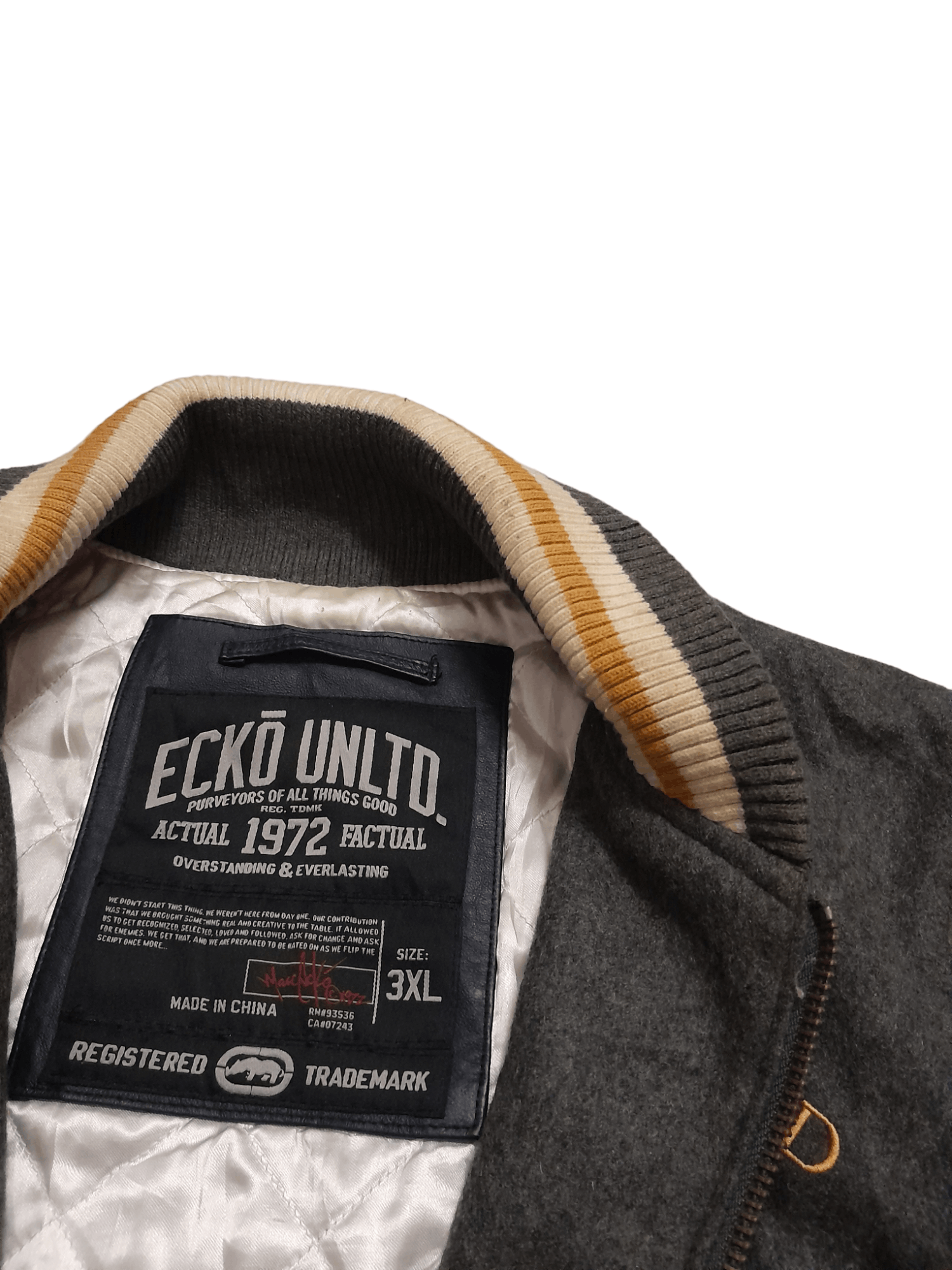 Ecko Unltd. × Leather Ecko Unltd. Leather Varsity Jacket Oversized (E868) Size US XXL / EU 58 / 5 - 6 Thumbnail