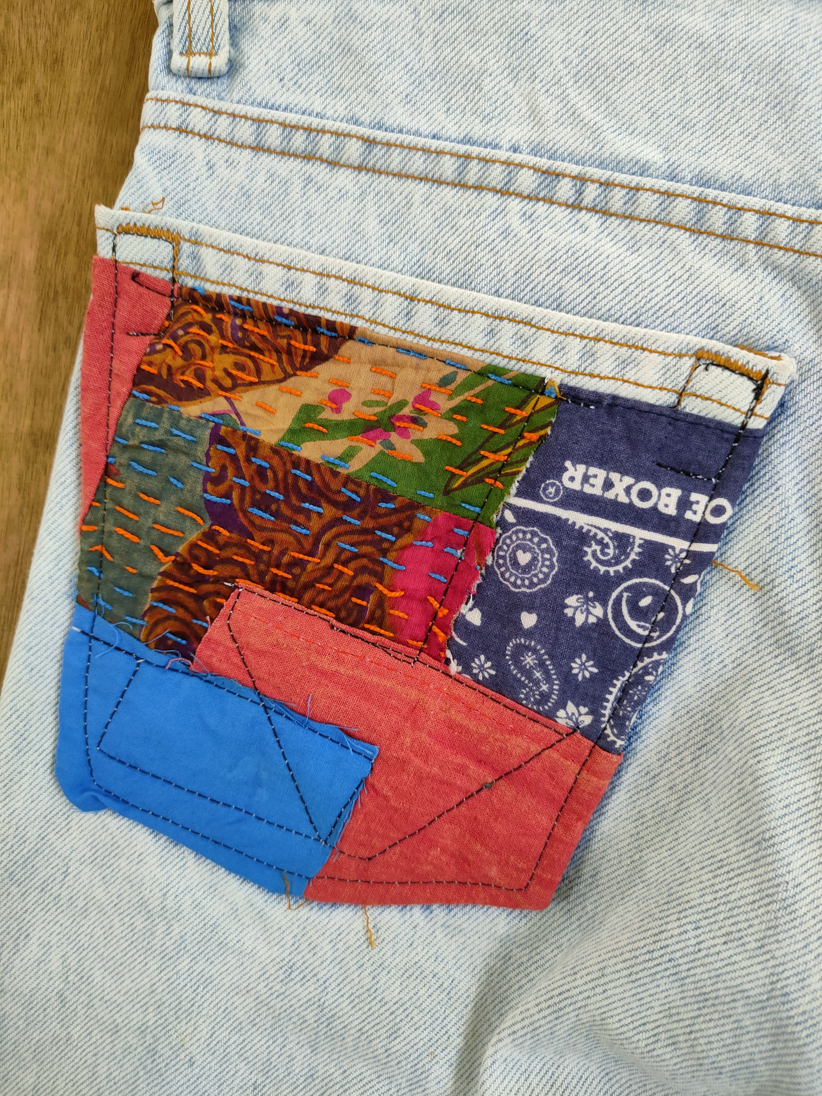 Levi's Levis vintage reworked distressed patchwork denim #46-832DL Size US 29 - 9 Thumbnail