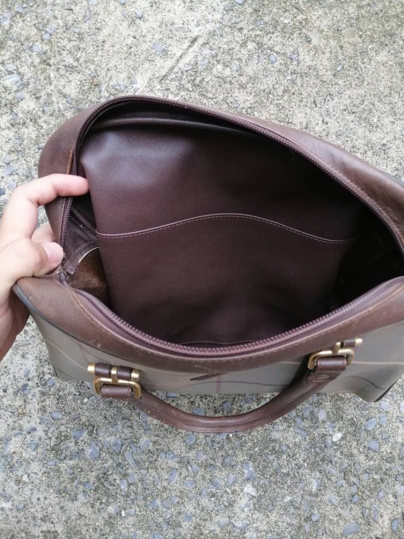 Burberry Burberry Plaid Canvas Boston Handbag Size ONE SIZE - 12 Thumbnail