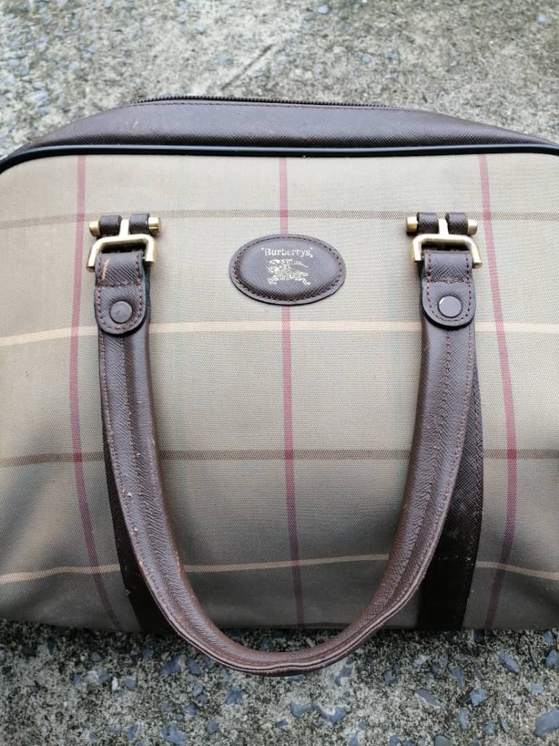 Burberry Burberry Plaid Canvas Boston Handbag Size ONE SIZE - 13 Thumbnail