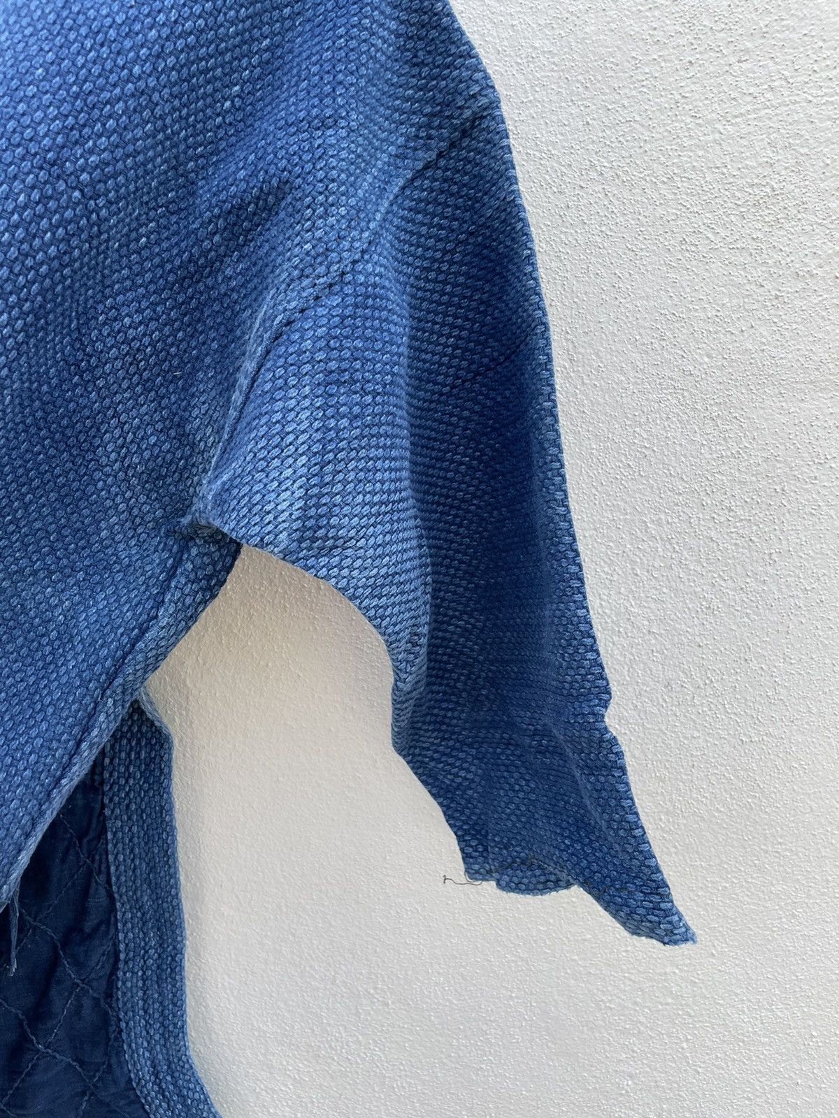 Indigo × Japanese Brand vintage Kimono Indigo Sashiko Faded Boro Stitching Cardigan Size US M / EU 48-50 / 2 - 10 Thumbnail