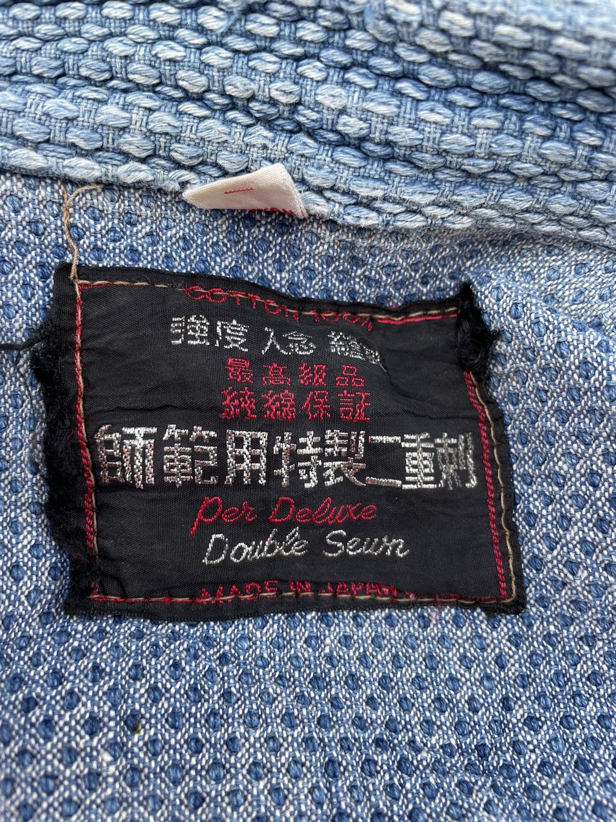 Indigo × Japanese Brand vintage Kimono Indigo Sashiko Faded Boro Stitching Cardigan Size US M / EU 48-50 / 2 - 12 Thumbnail
