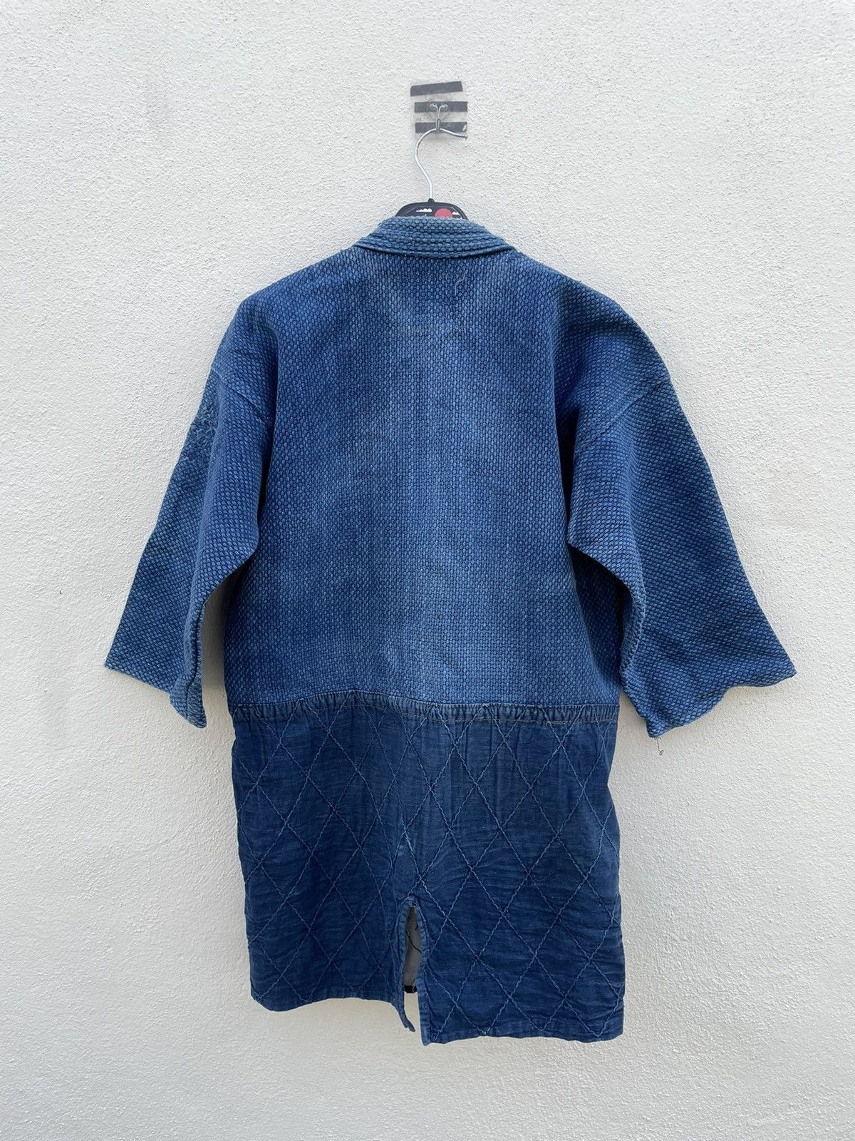 Indigo × Japanese Brand vintage Kimono Indigo Sashiko Faded Boro Stitching Cardigan Size US M / EU 48-50 / 2 - 7 Thumbnail