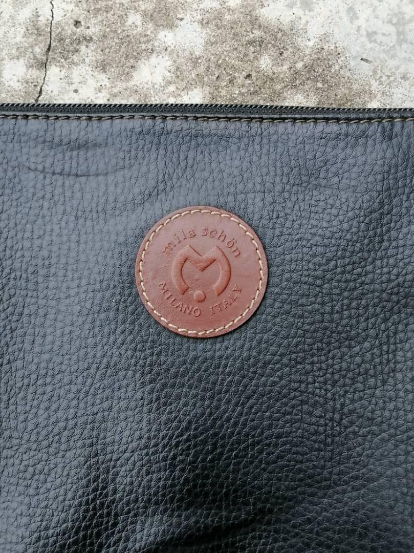 Mila Schon Mila Schon Leather Clutch Bag Size ONE SIZE - 8 Thumbnail