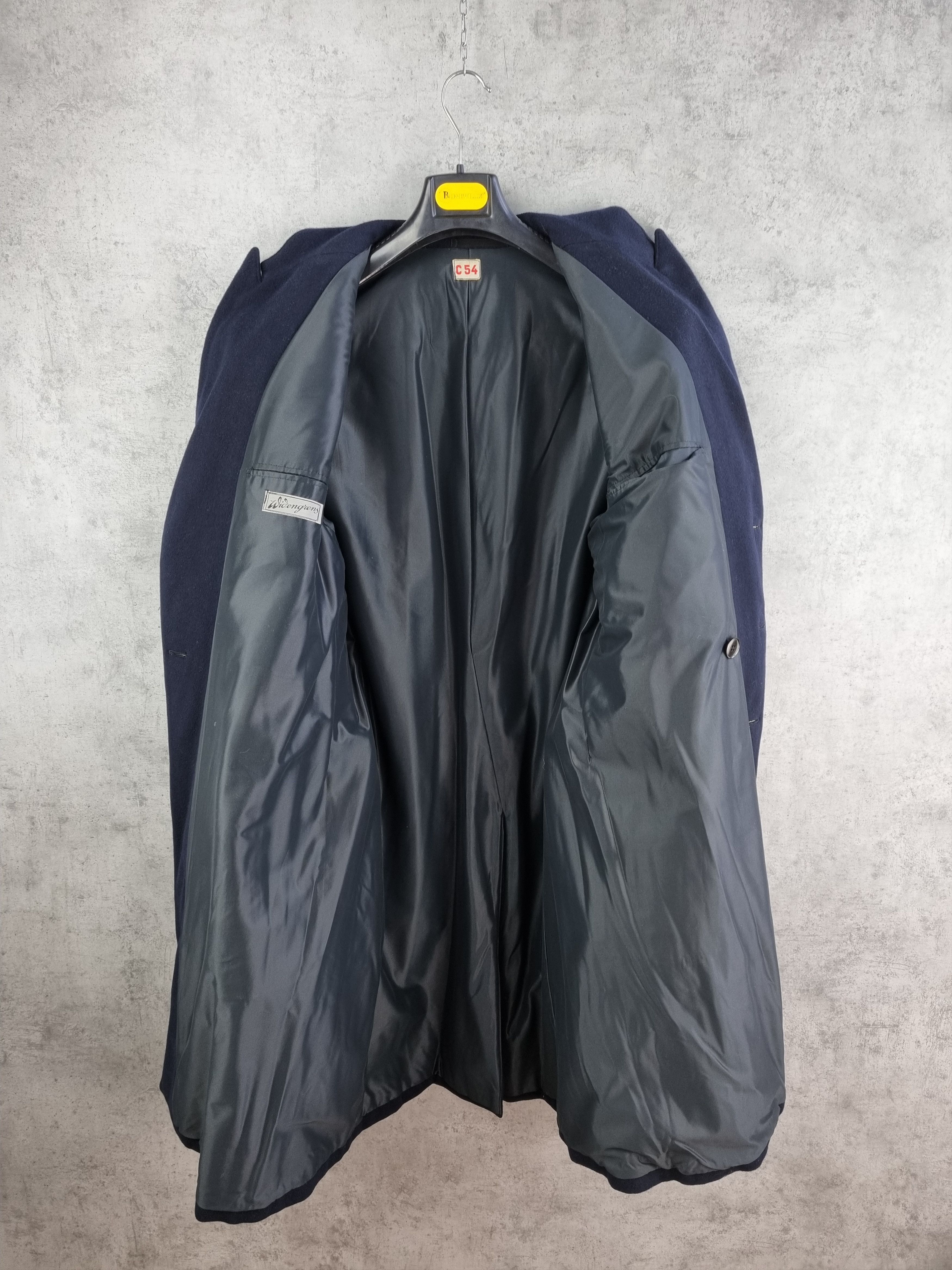 Vintage 80s Military Swedish Army Navy Wool Coat Double Breasted Size US L / EU 52-54 / 3 - 4 Thumbnail