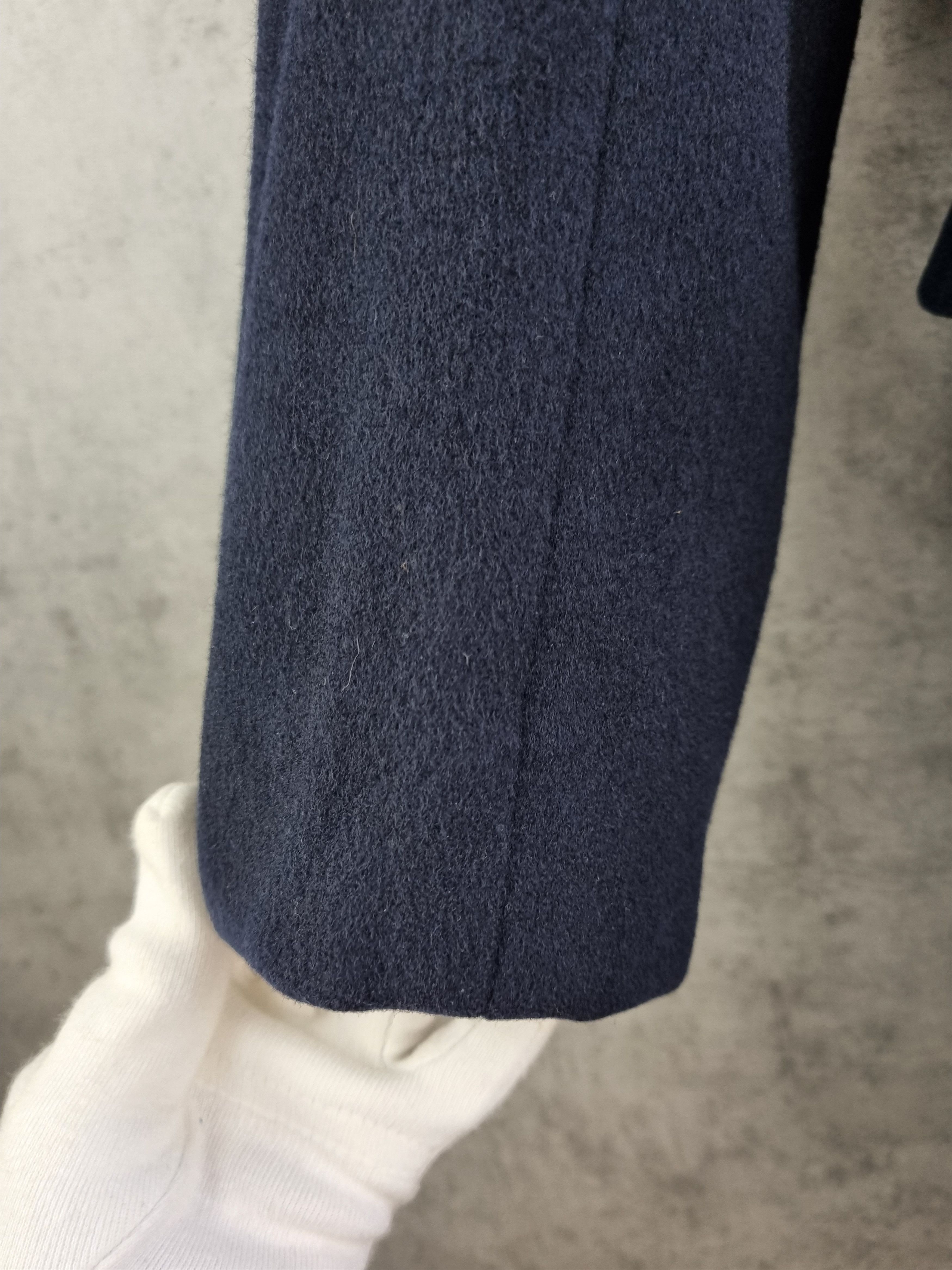 Vintage 80s Military Swedish Army Navy Wool Coat Double Breasted Size US L / EU 52-54 / 3 - 8 Thumbnail