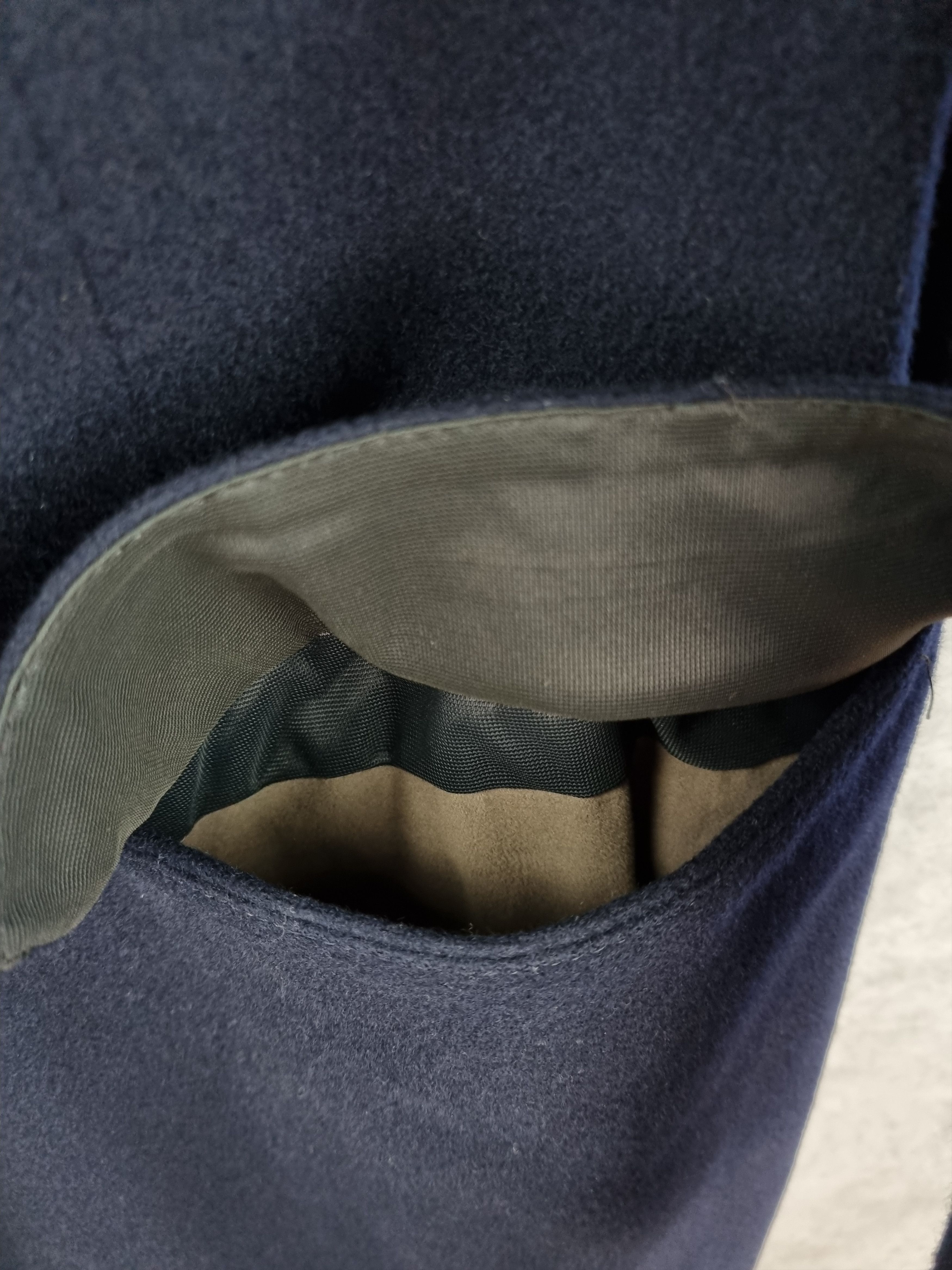 Vintage 80s Military Swedish Army Navy Wool Coat Double Breasted Size US L / EU 52-54 / 3 - 9 Thumbnail