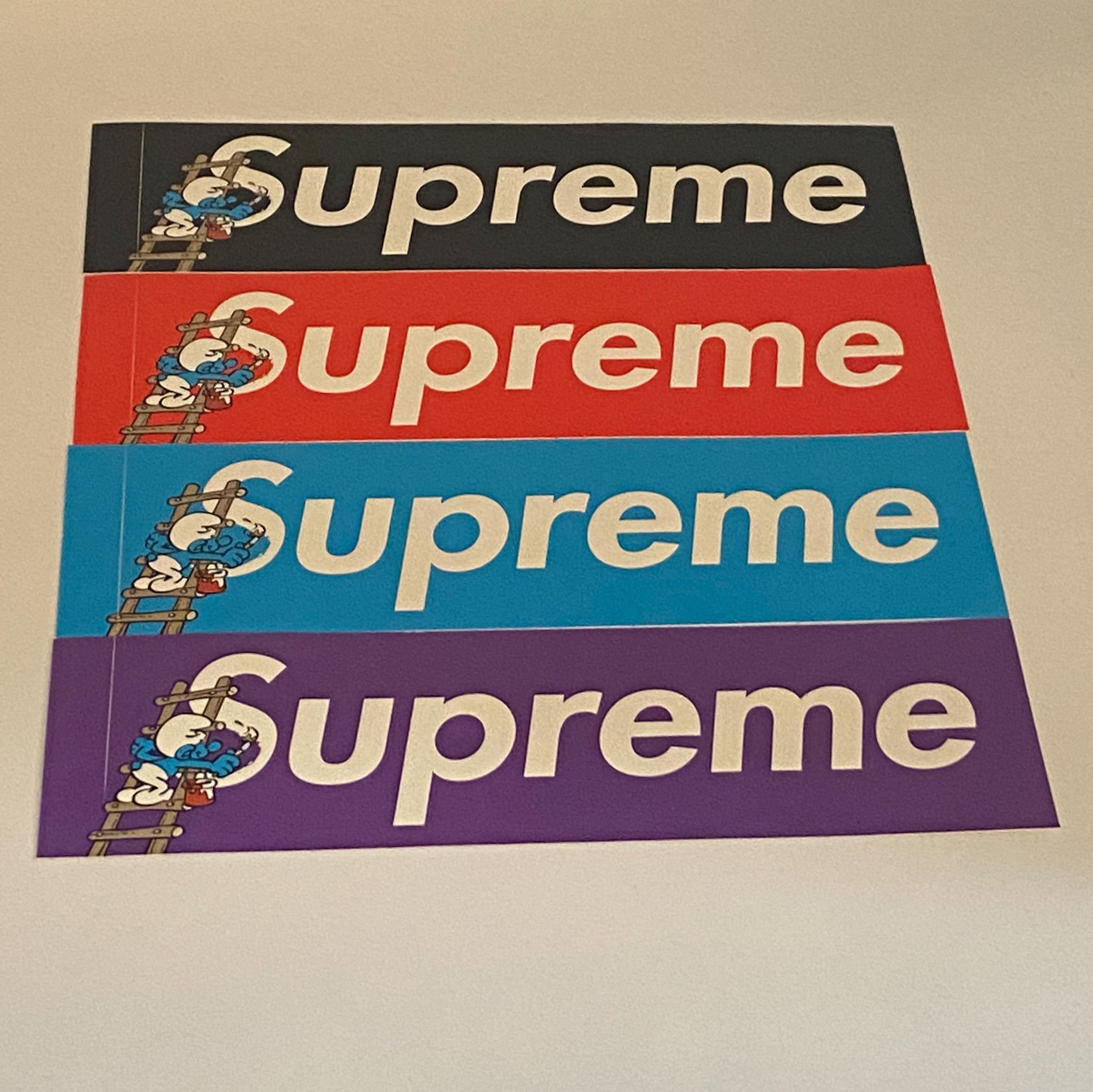 Supreme Supreme x The Smurfs Box Logo Sticker Set Size ONE SIZE - 2 Thumbnail