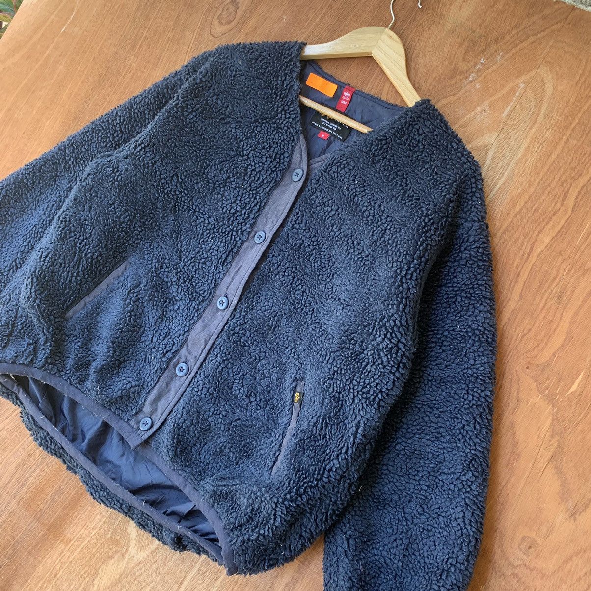 Alpha Industries × Japanese Brand × Vintage Alpha industries fluffy Inner fleece jacket military Size US M / EU 48-50 / 2 - 2 Thumbnail