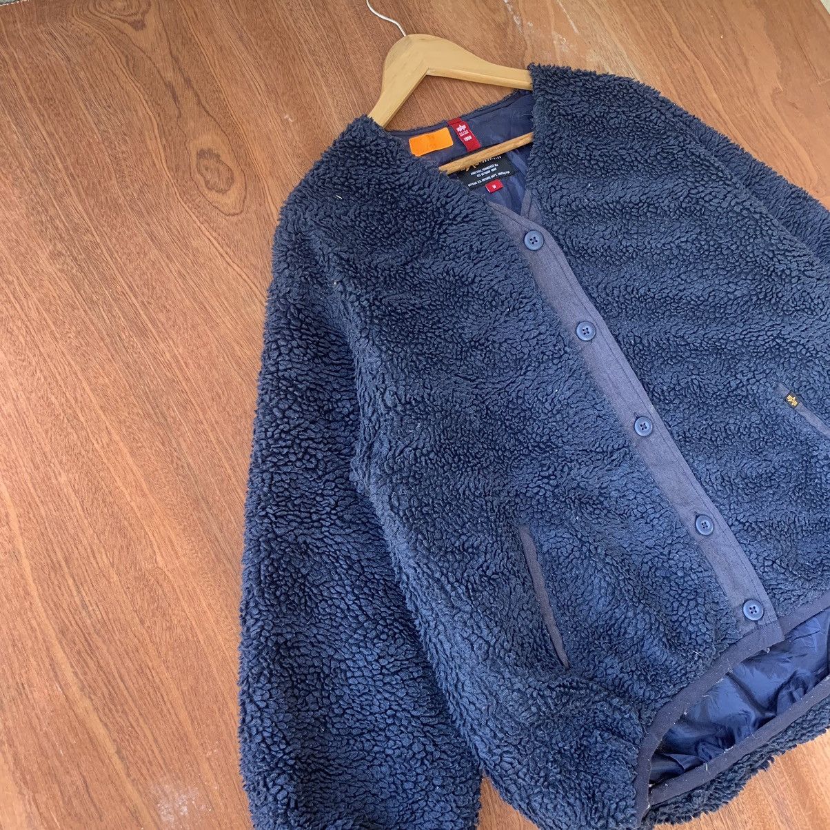 Alpha Industries × Japanese Brand × Vintage Alpha industries fluffy Inner fleece jacket military Size US M / EU 48-50 / 2 - 3 Thumbnail