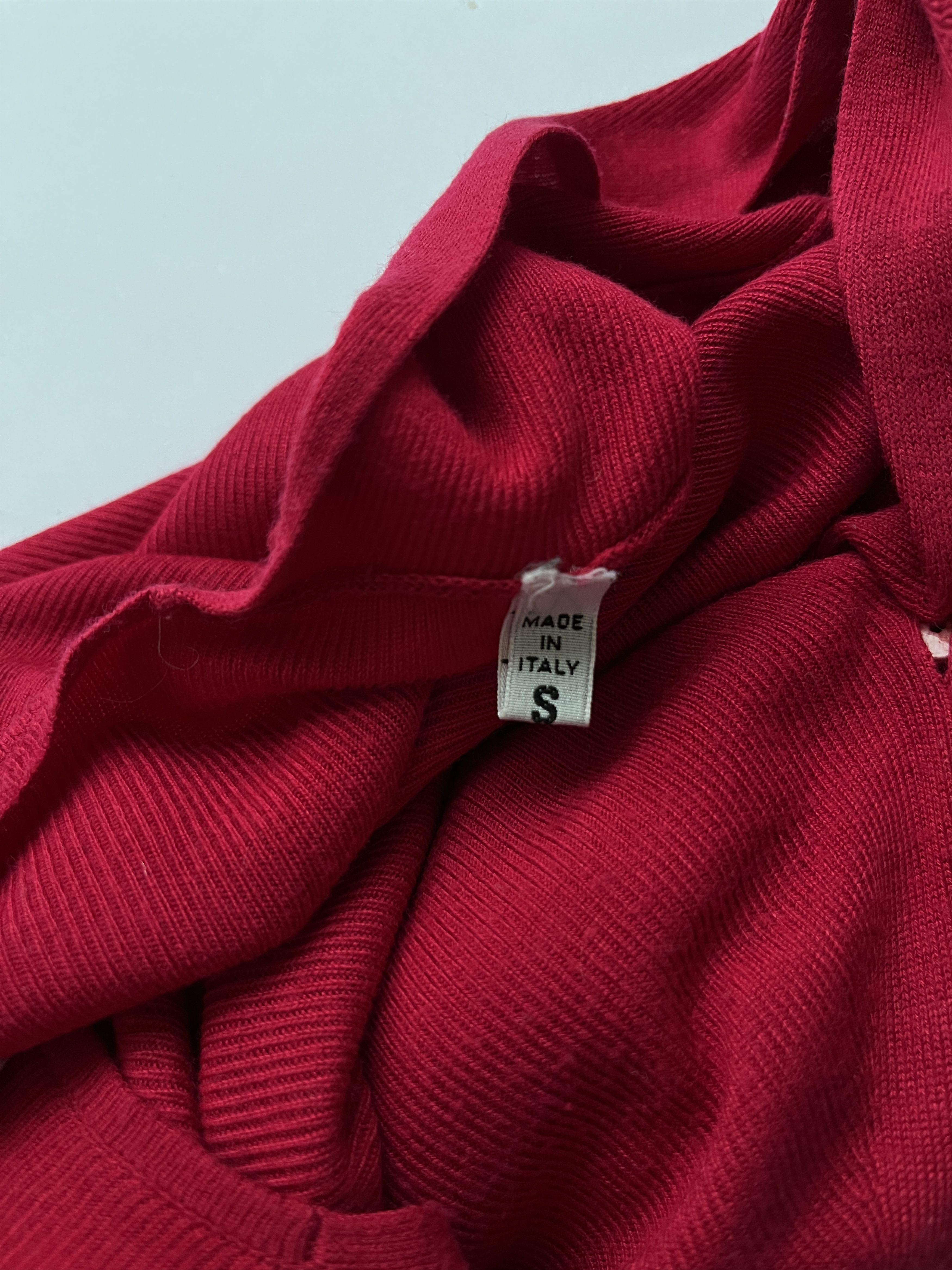Maison Margiela ⚡️QUICK SALE⚡️Maison Margiela Knit Red V-Neck Cardigan Size S / US 4 / IT 40 - 4 Thumbnail