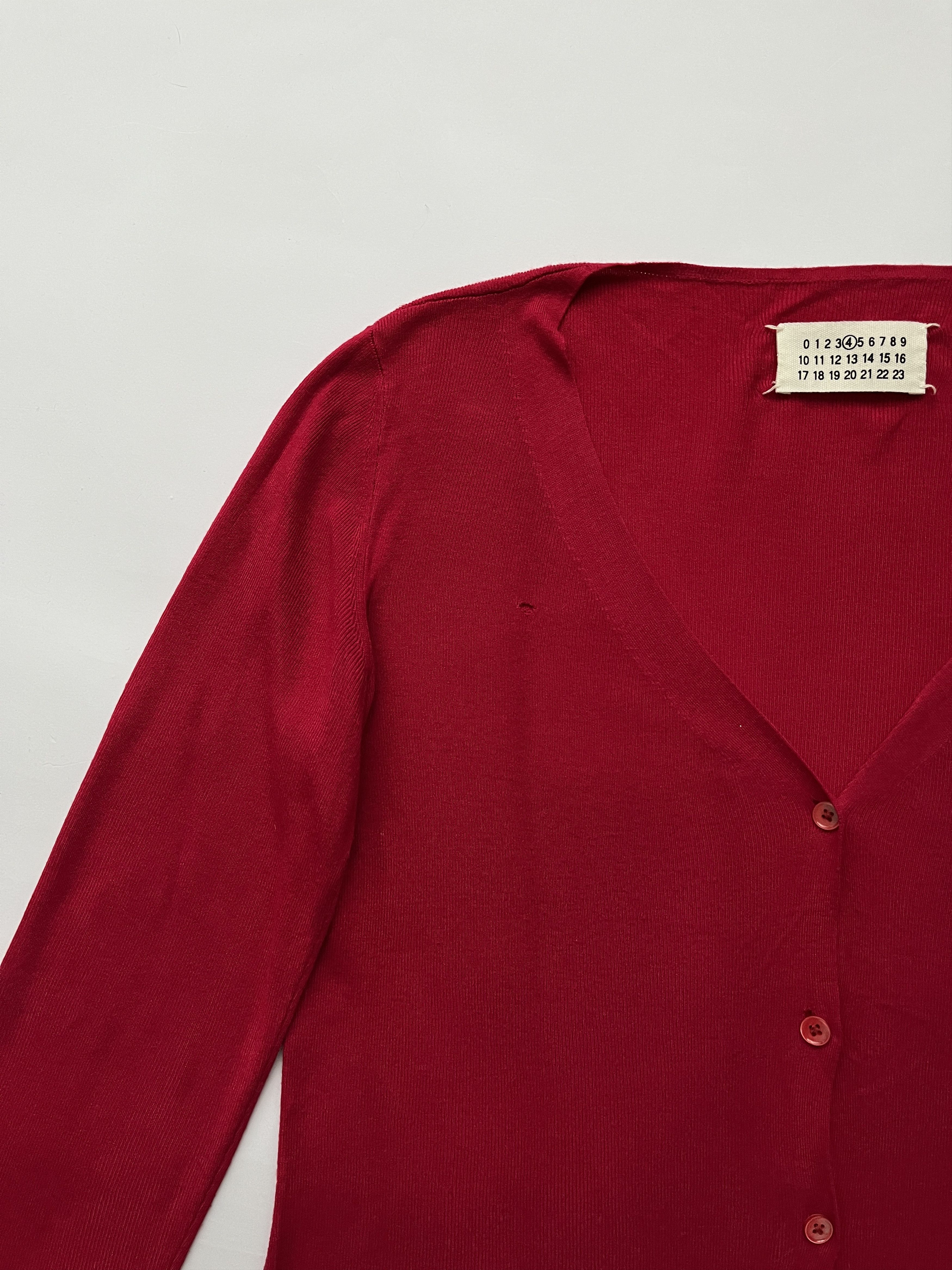 Maison Margiela ⚡️QUICK SALE⚡️Maison Margiela Knit Red V-Neck Cardigan Size S / US 4 / IT 40 - 6 Thumbnail