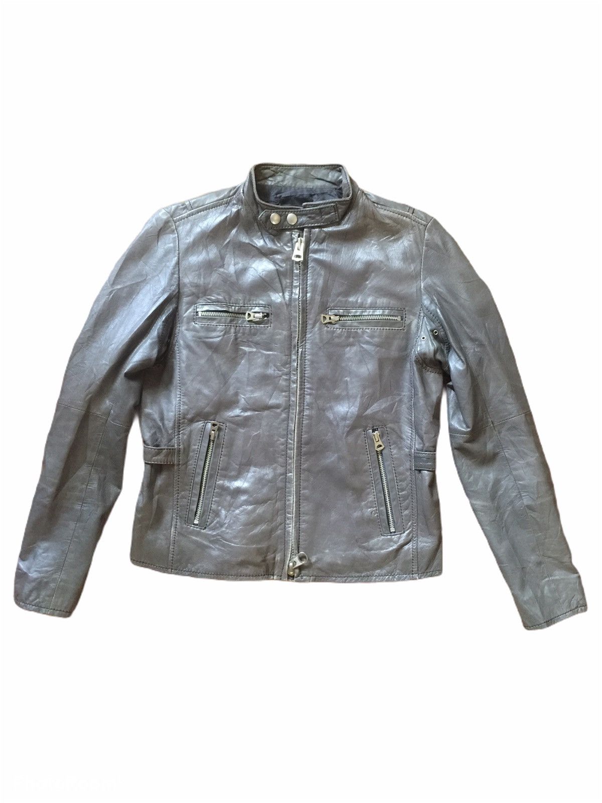 Genuine Leather × Japanese Brand NGN Another Edition Sheepskin Leather Biker Jacket Size US XS / EU 42 / 0 - 1 Thumbnail