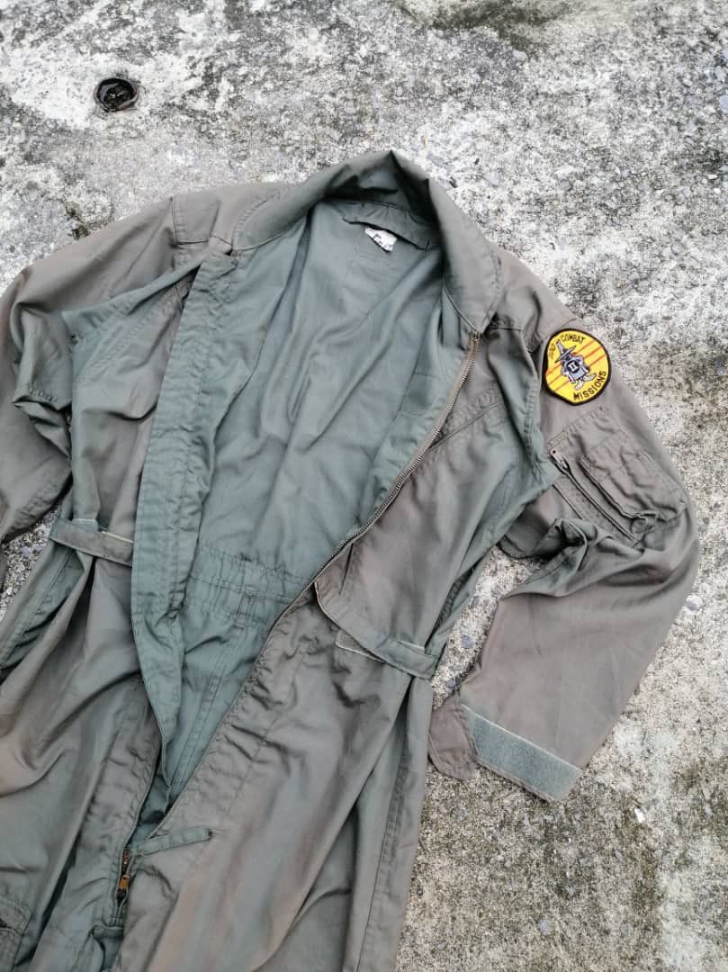 Vintage Rare Vintage 70s💥 100 Combat Missions Serval Zip Jumpsuit Size US 41 - 2 Thumbnail