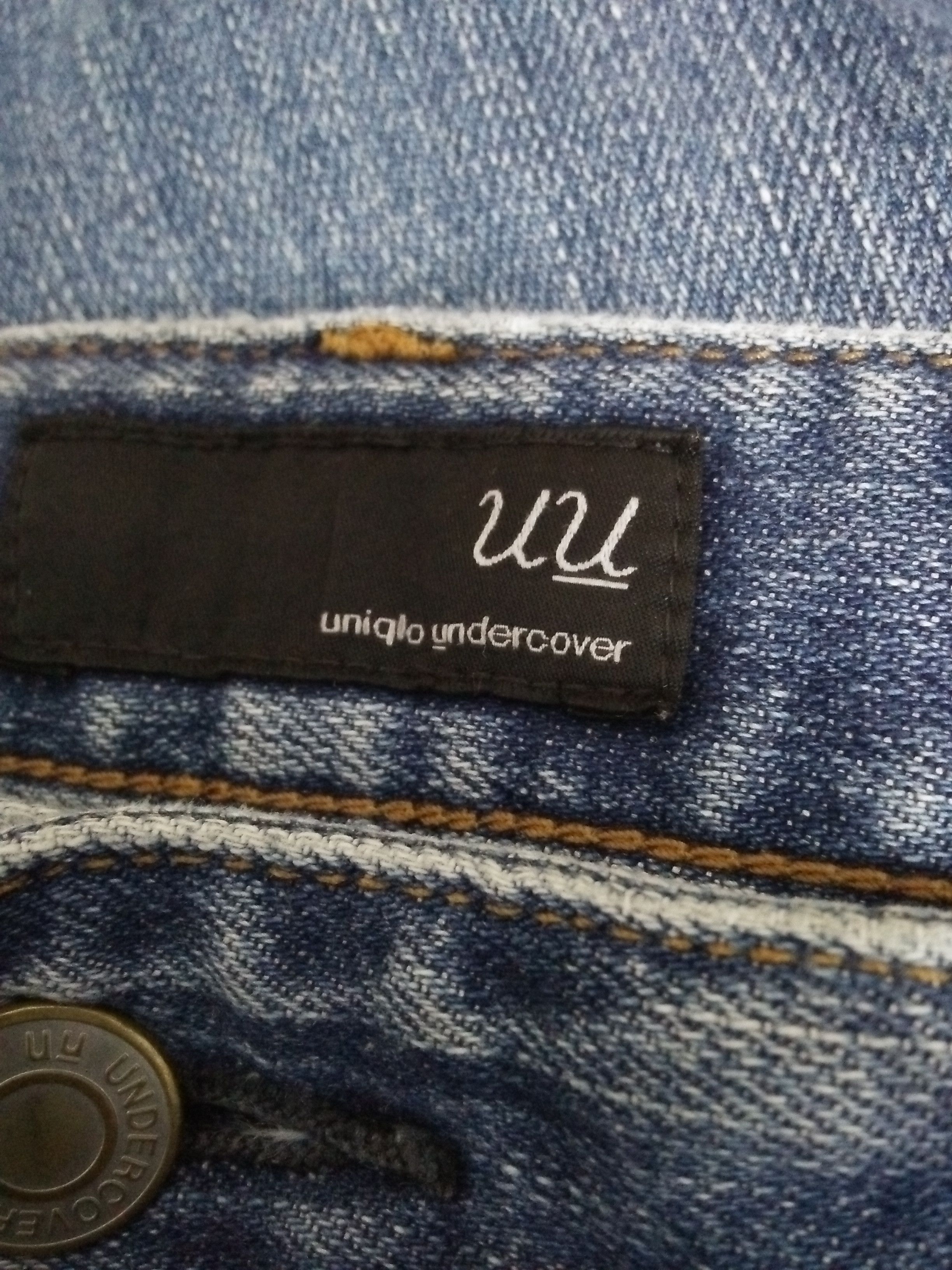 Jun Takahashi UNDERCOVER UU JAPAN DISTRESSED DENIM (A992) Size US 35 - 7 Thumbnail
