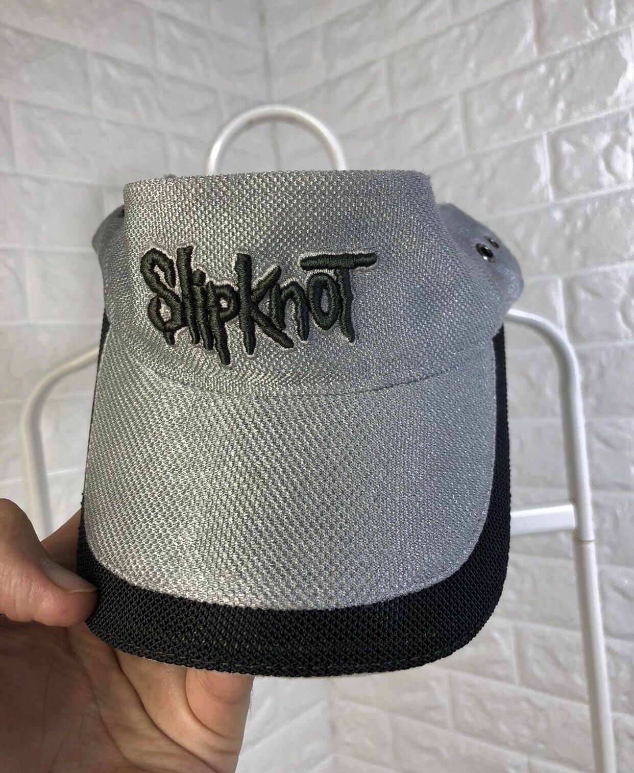 Band Tees × Slipknot × Vintage Slipknot Embroidered Logo Sun Visor Cap Hat Size ONE SIZE - 2 Thumbnail