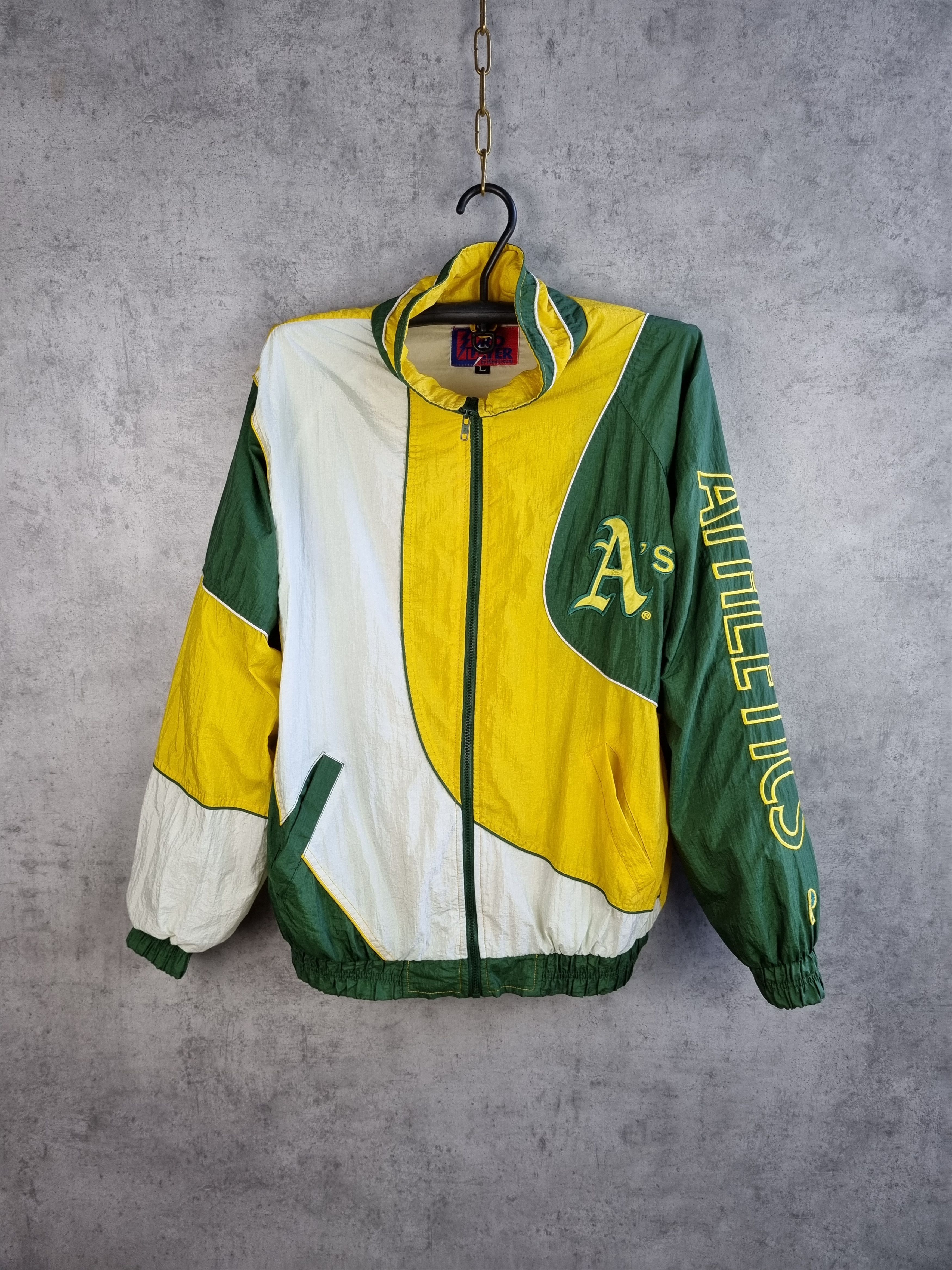 MLB × Pro Line × Vintage Vintage 90s Oakland Athletics Baseball Pro LINE Jacket Size US L / EU 52-54 / 3 - 17 Thumbnail