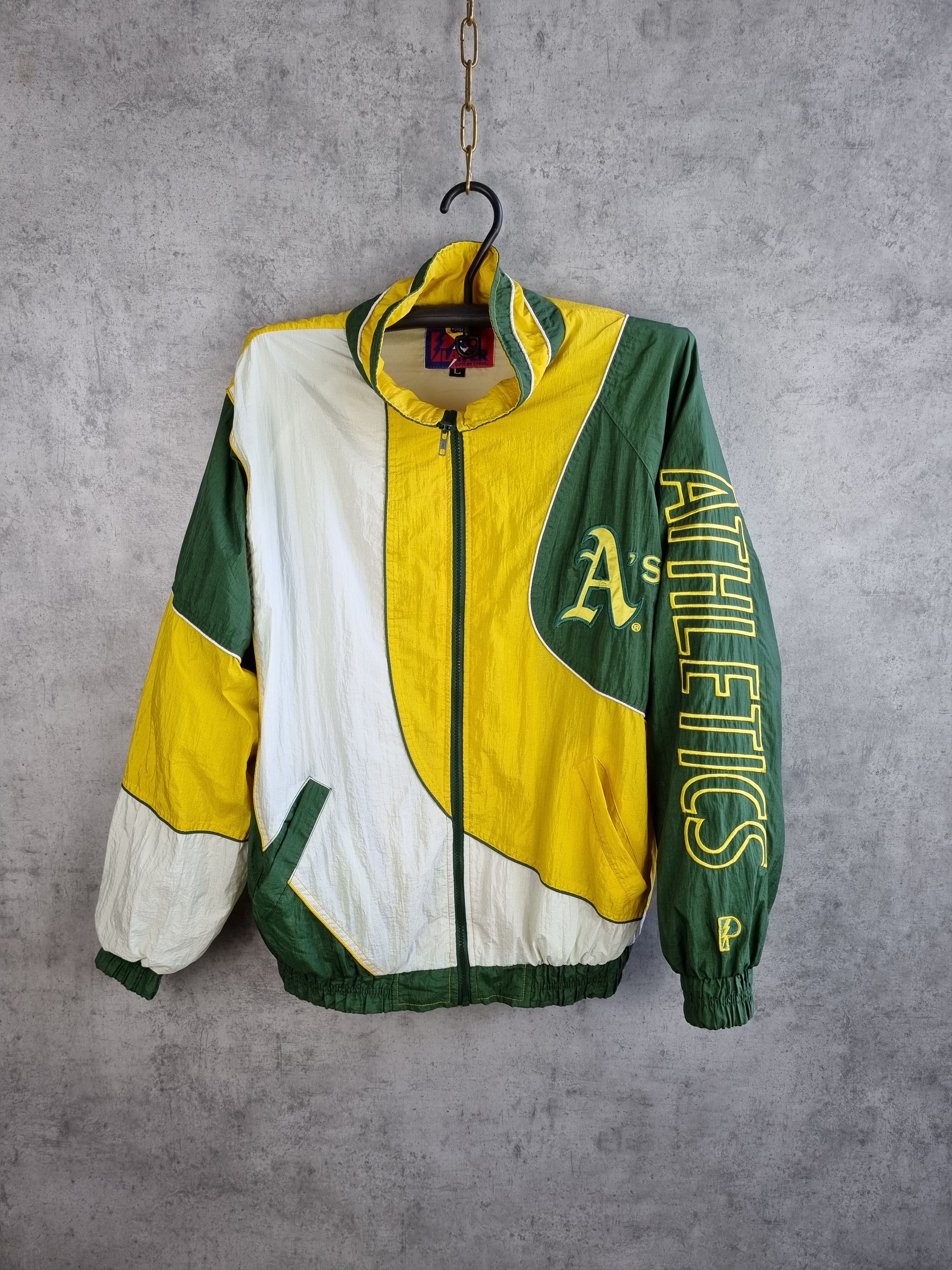 MLB × Pro Line × Vintage Vintage 90s Oakland Athletics Baseball Pro LINE Jacket Size US L / EU 52-54 / 3 - 1 Thumbnail