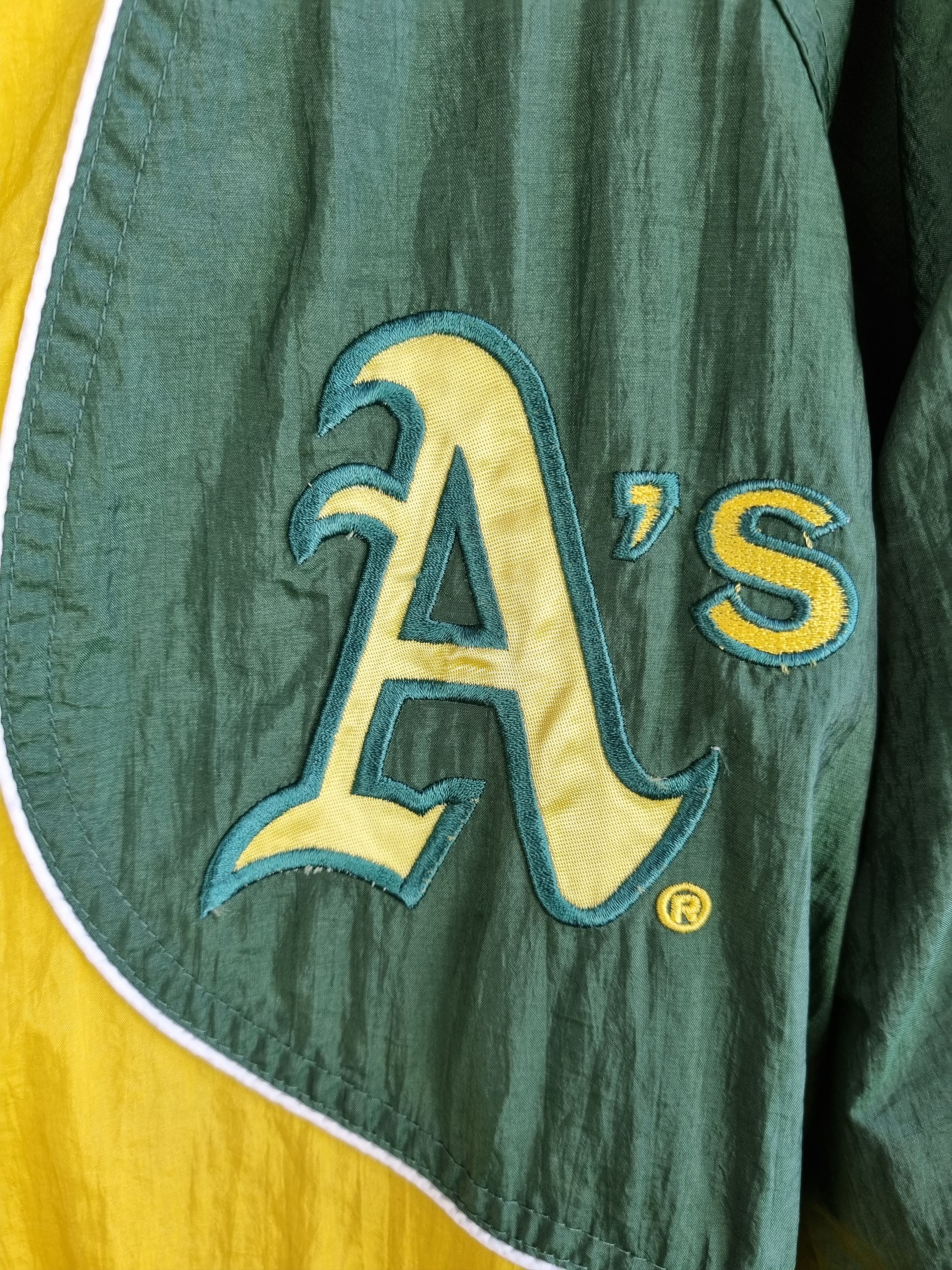 MLB × Pro Line × Vintage Vintage 90s Oakland Athletics Baseball Pro LINE Jacket Size US L / EU 52-54 / 3 - 6 Thumbnail