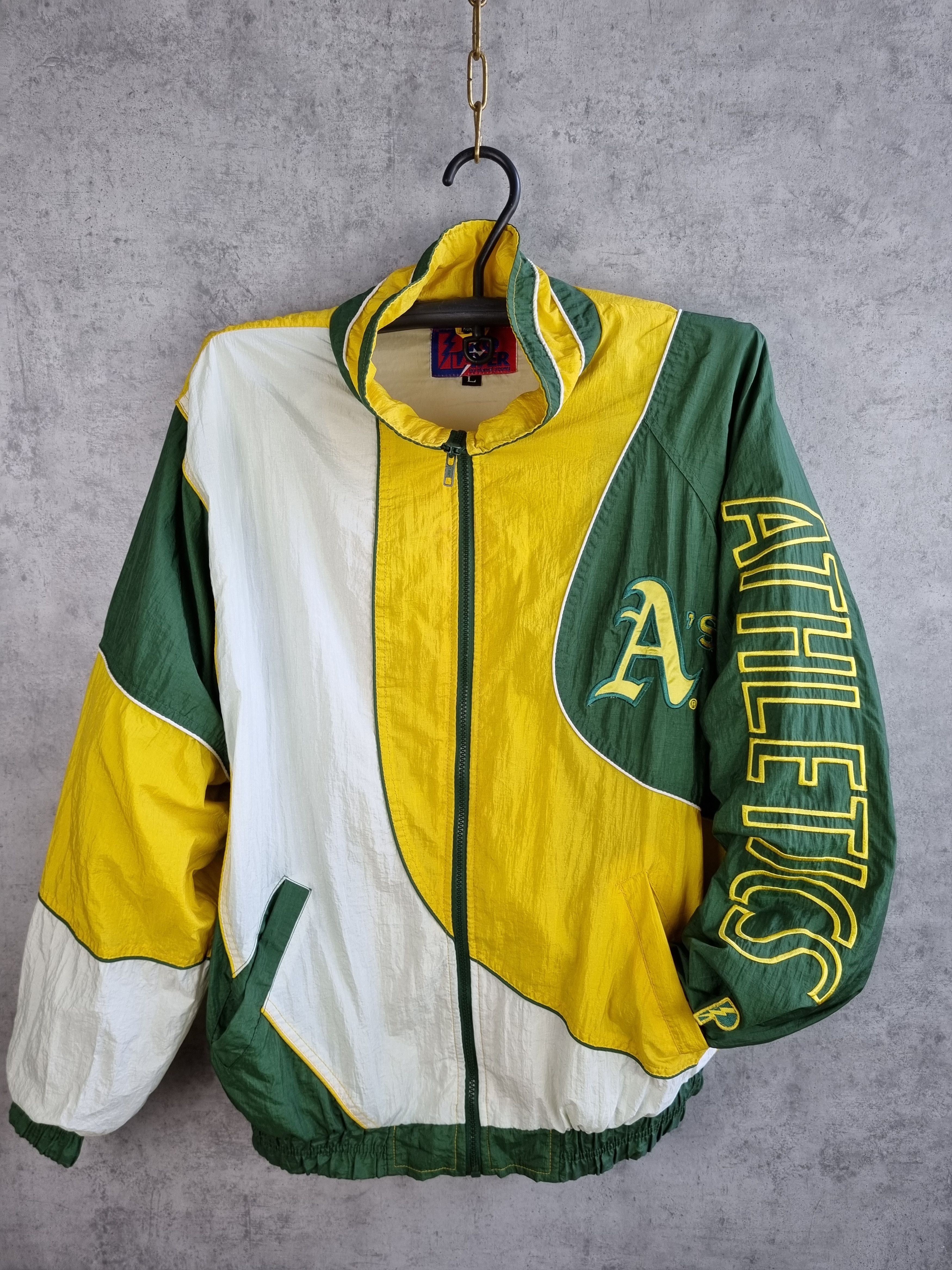 MLB × Pro Line × Vintage Vintage 90s Oakland Athletics Baseball Pro LINE Jacket Size US L / EU 52-54 / 3 - 8 Thumbnail