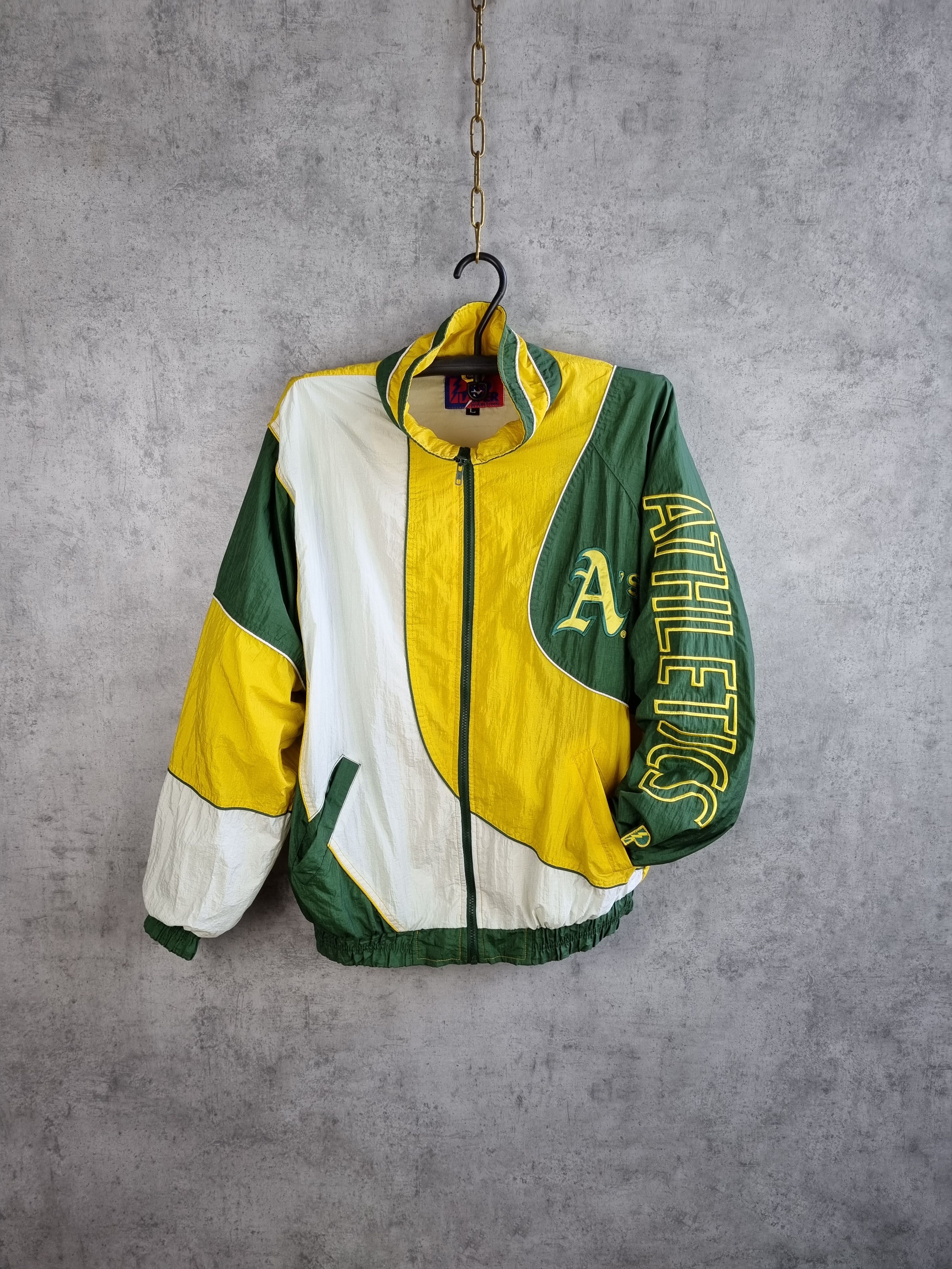 MLB × Pro Line × Vintage Vintage 90s Oakland Athletics Baseball Pro LINE Jacket Size US L / EU 52-54 / 3 - 4 Thumbnail