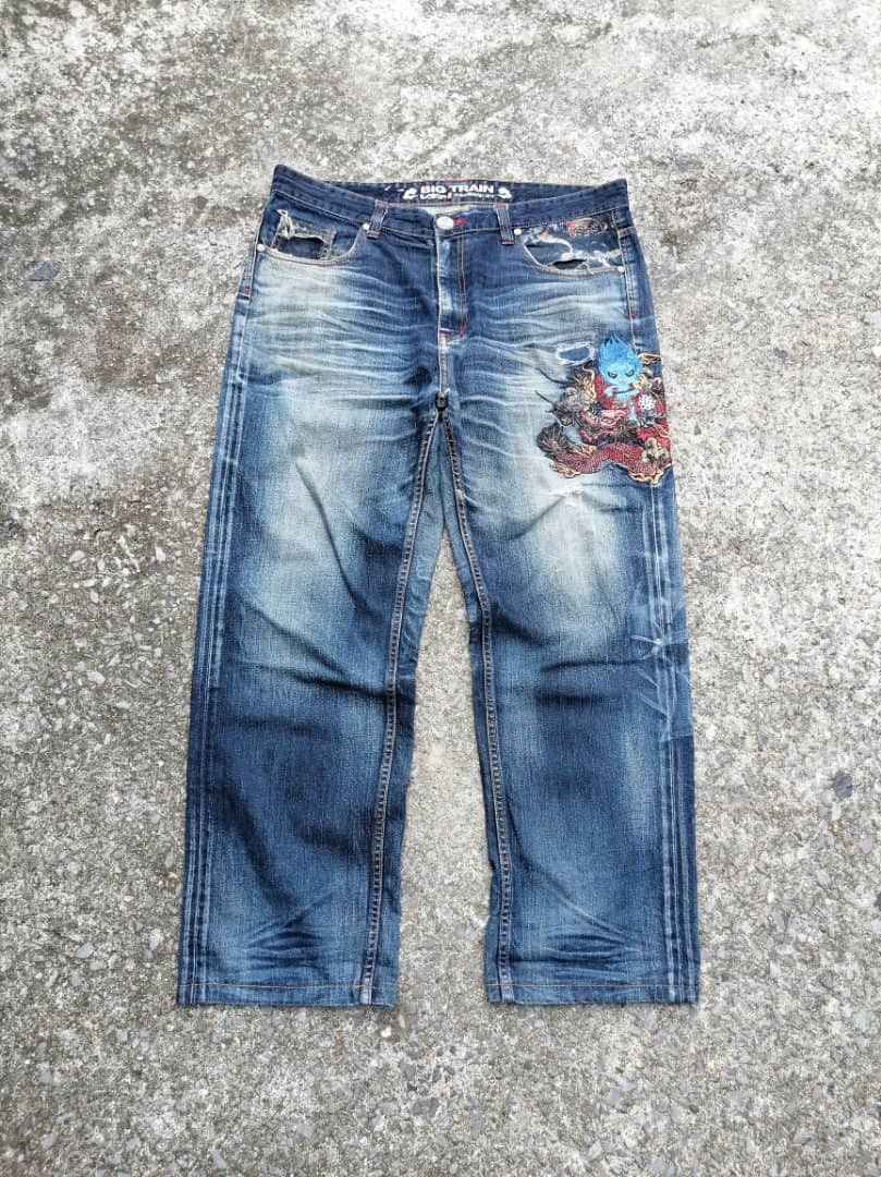 Japanese Brand Japan Big Train Embroidered Denim Jeans Size US 40 / EU 56 - 3 Thumbnail