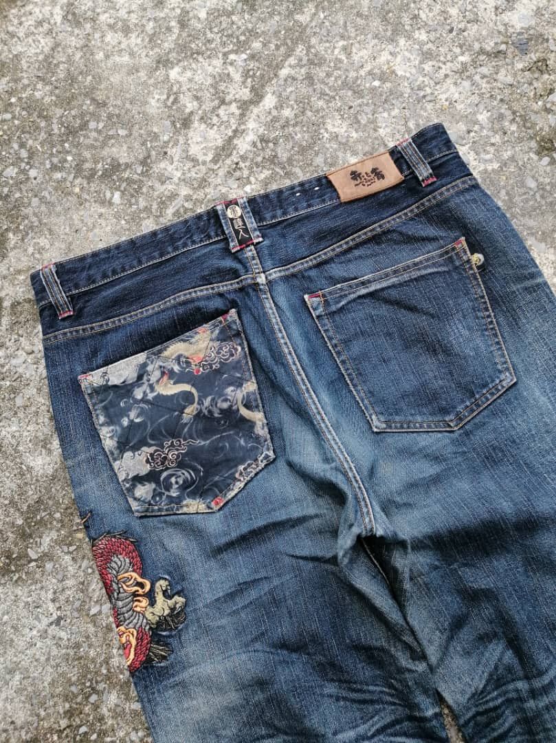 Japanese Brand Japan Big Train Embroidered Denim Jeans Size US 40 / EU 56 - 2 Thumbnail