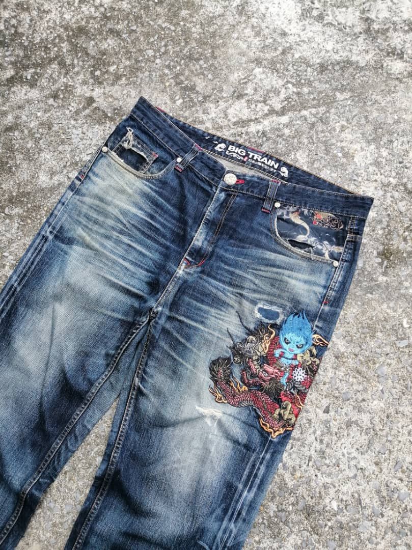 Japanese Brand Japan Big Train Embroidered Denim Jeans Size US 40 / EU 56 - 4 Thumbnail